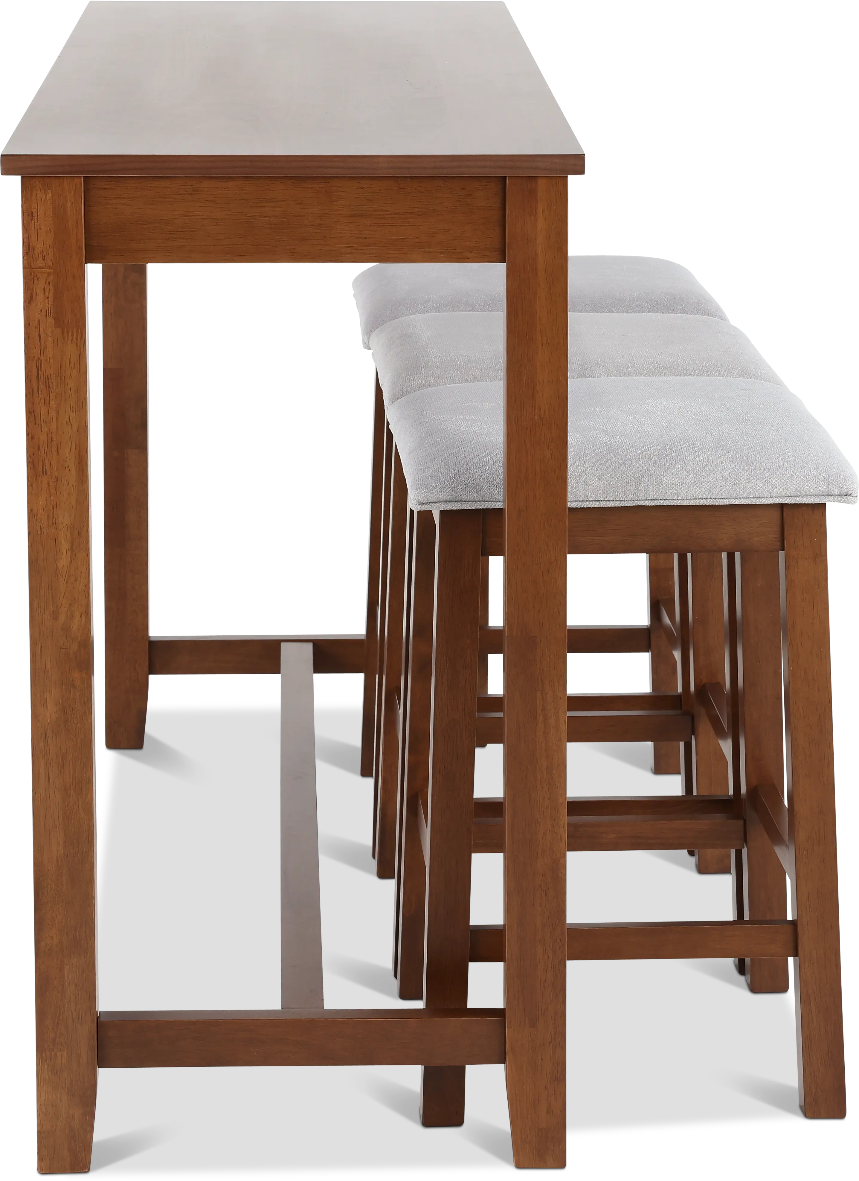 Uptown Walnut Sofa Table and Stool Set-6