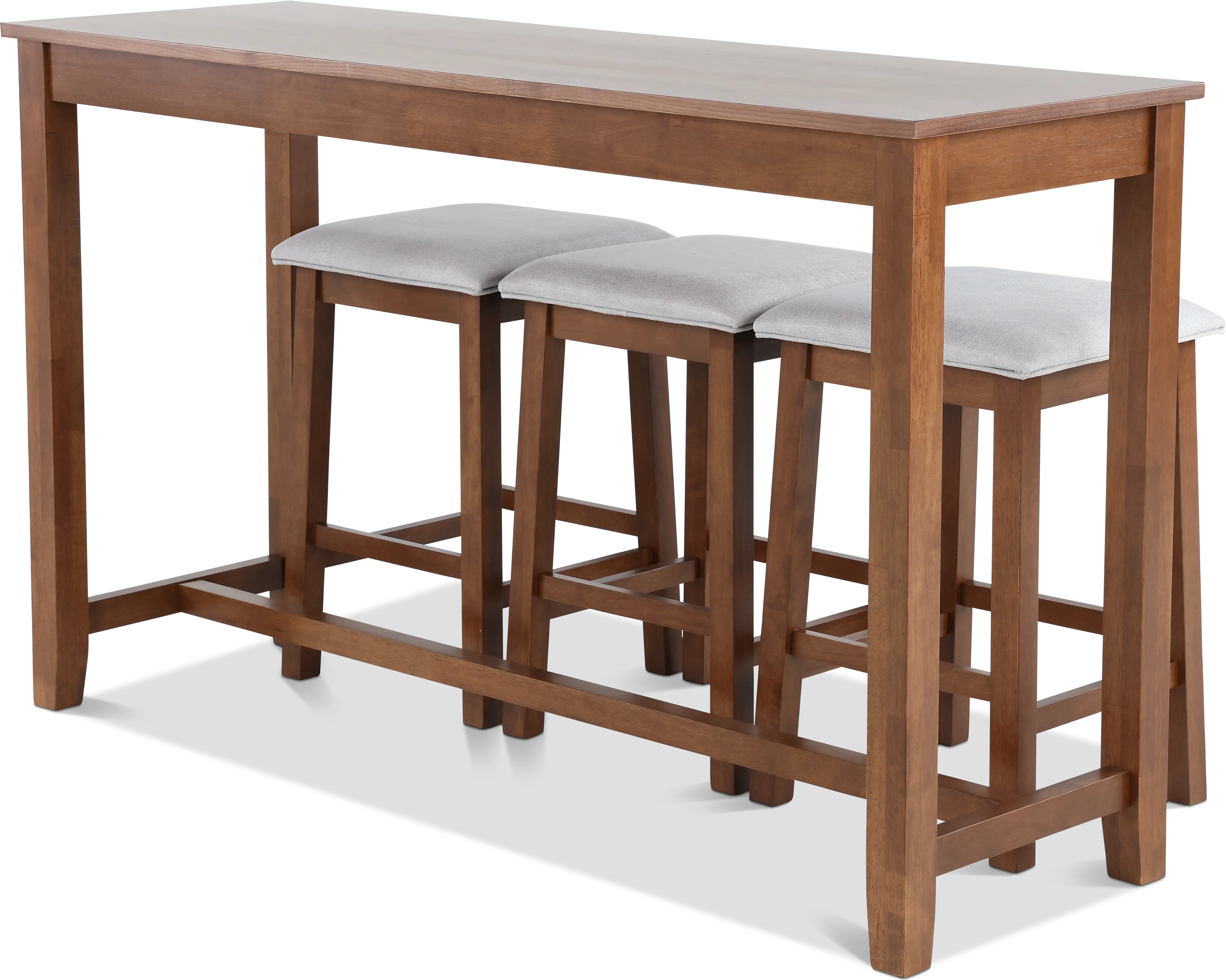 Uptown Walnut Sofa Table and Stool Set-7