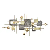54  Bronze and Gold Metal Wall Decoration