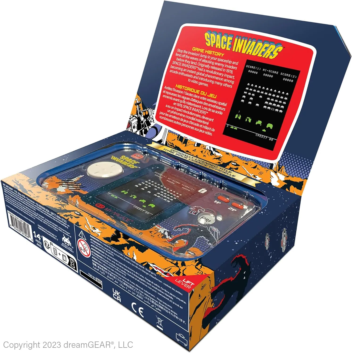 My Arcade Space Invaders Pocket Player Pro Portable Gaming System-4