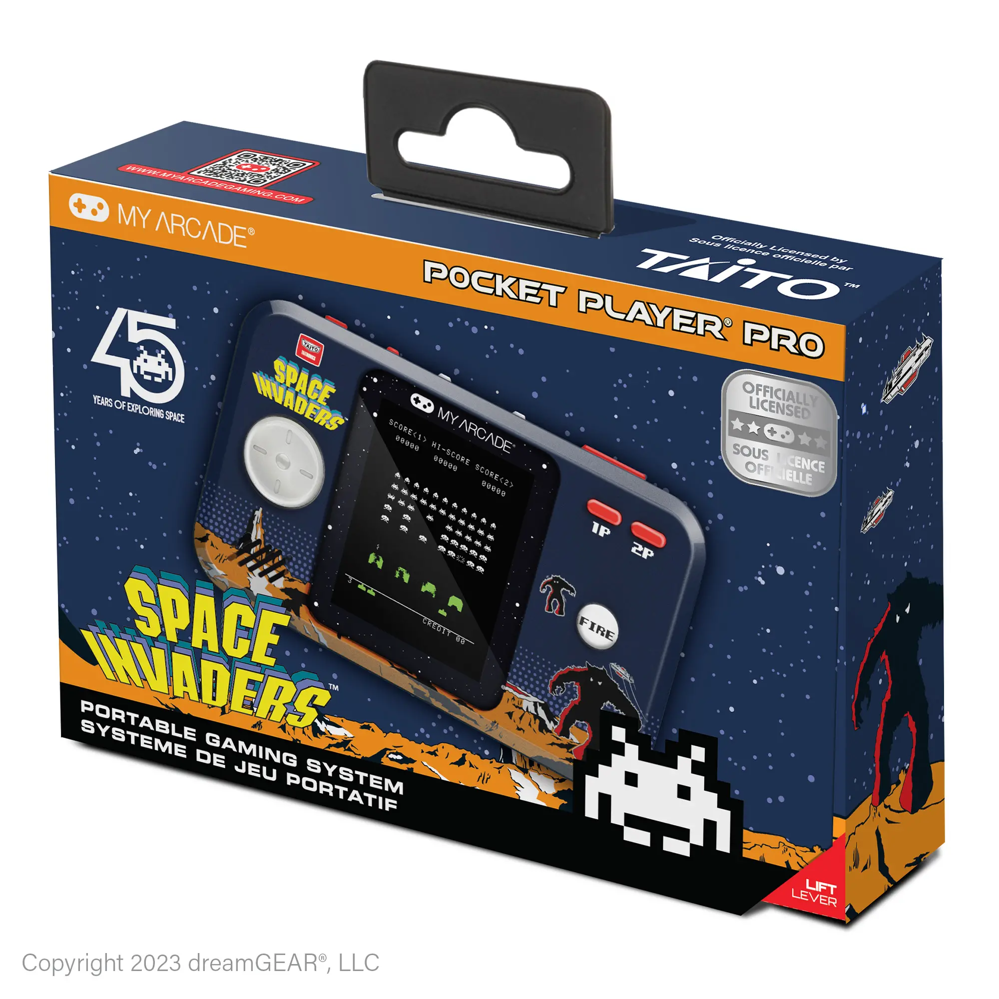 My Arcade Space Invaders Pocket Player Pro Portable Gaming System-7