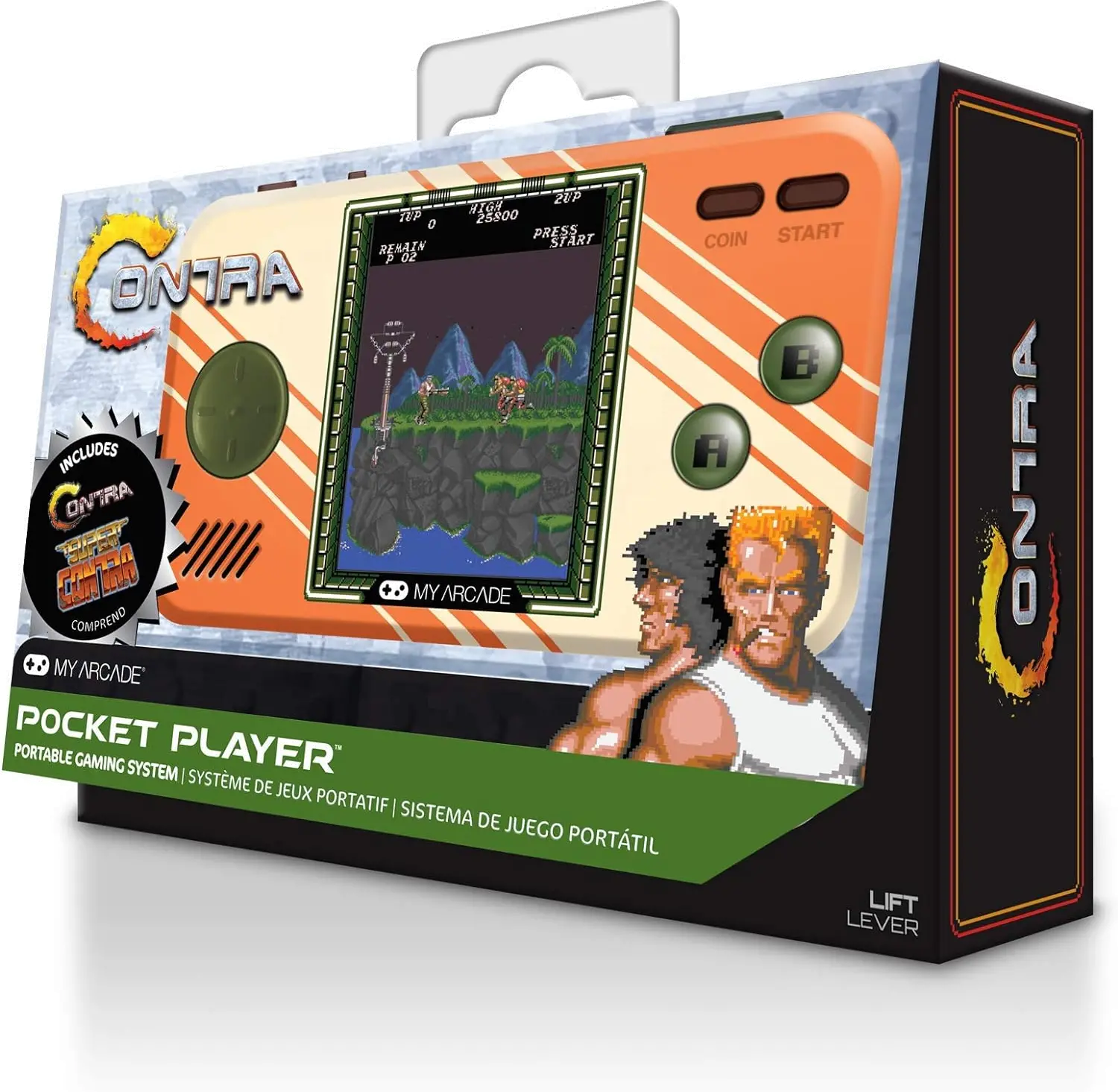 My Arcade Contra Pocket Player Portable Gaming System-3
