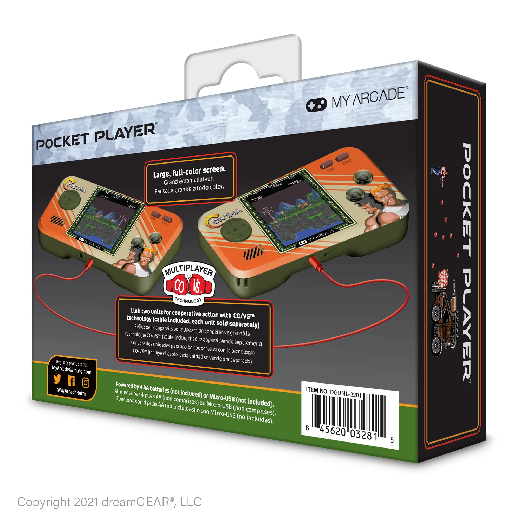 My Arcade Contra Pocket Player Portable Gaming System-5