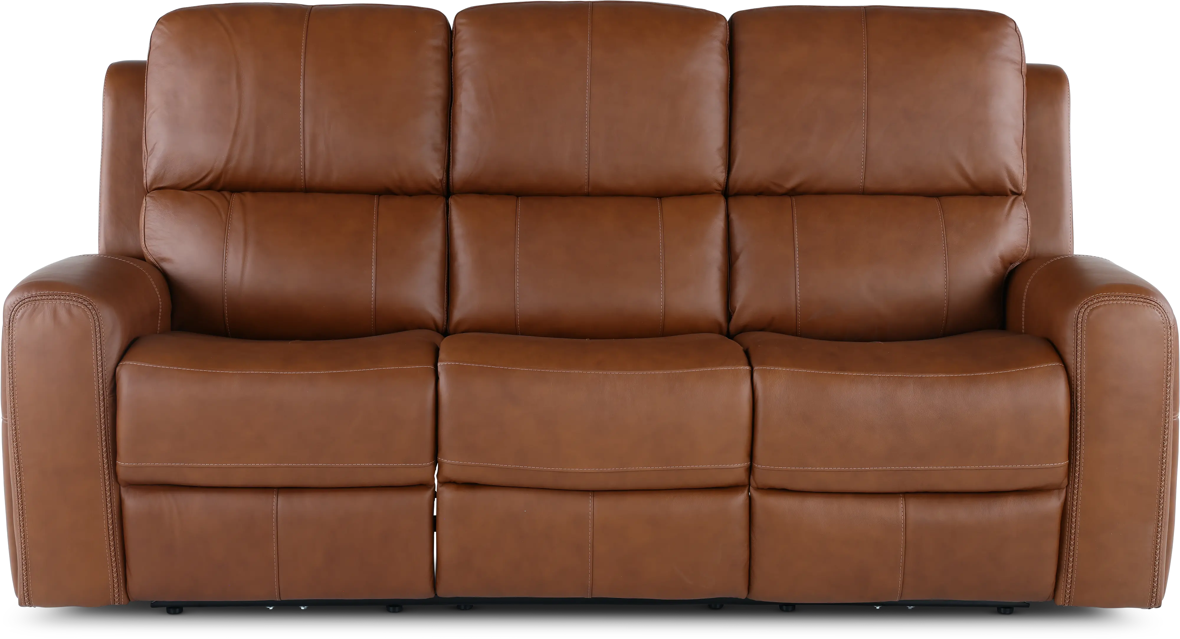 Linden Caramel Power Reclining Sofa with Power Headrests-1