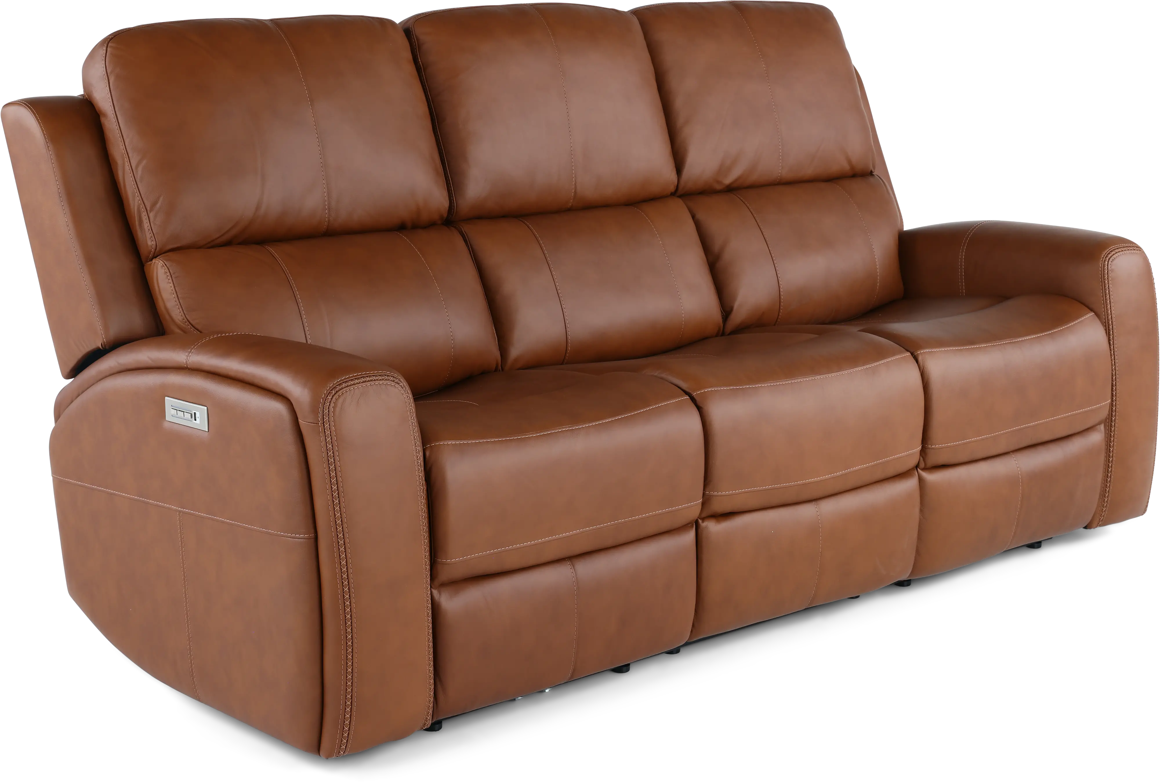 Linden Caramel Power Reclining Sofa with Power Headrests-4