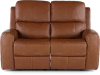Linden Caramel Power Reclining Loveseat