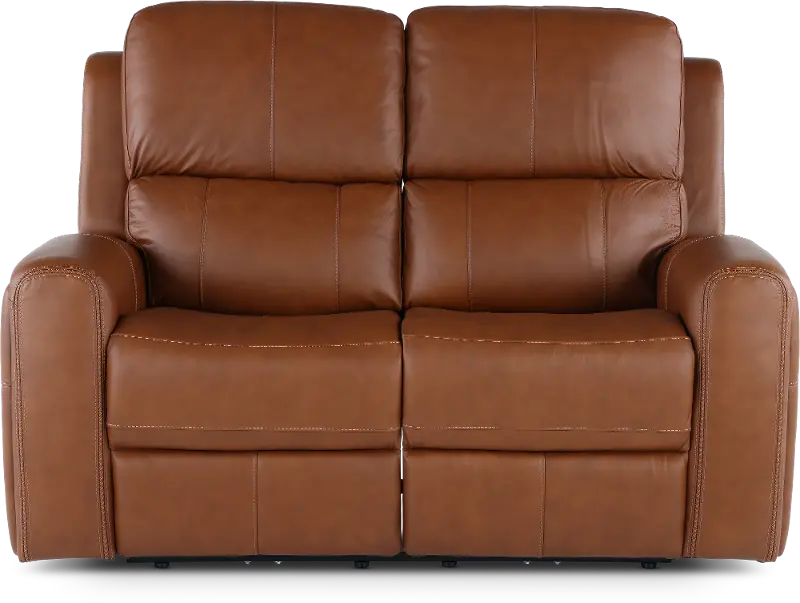 Linden Caramel Power Reclining Loveseat