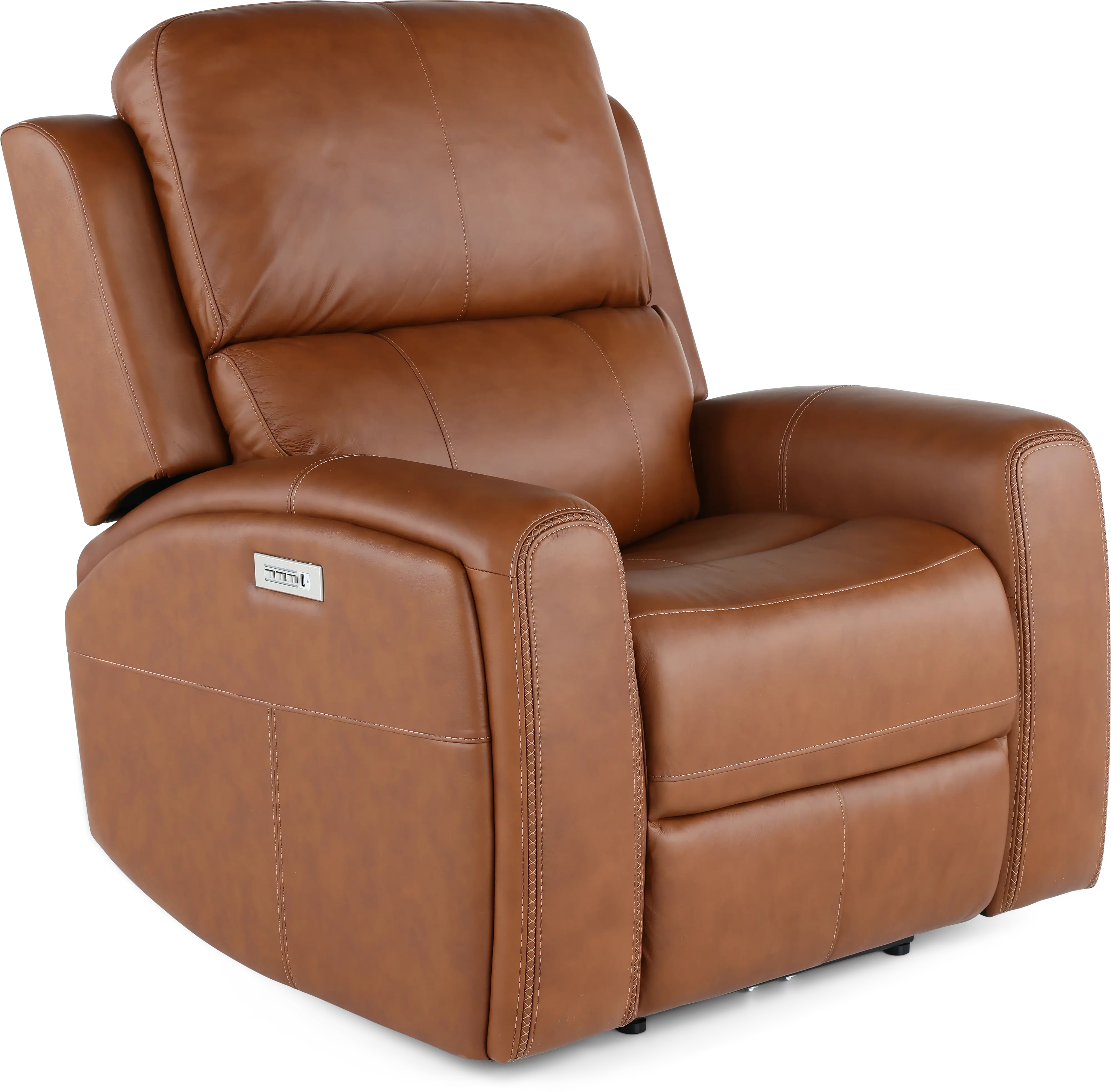 Linden Caramel Power Recliner with Power Headrest-1