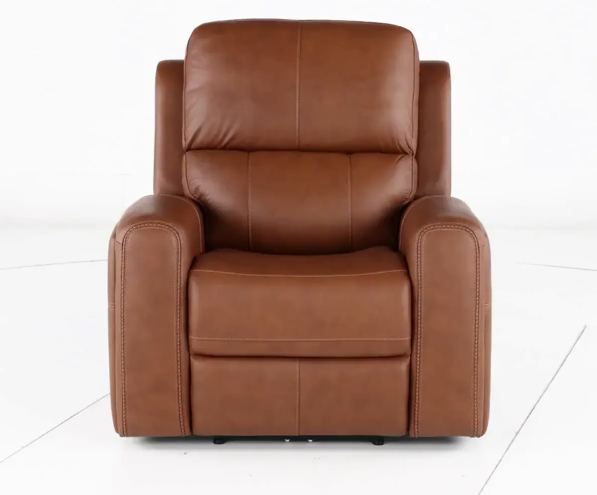 Linden Caramel Power Recliner with Power Headrest-5