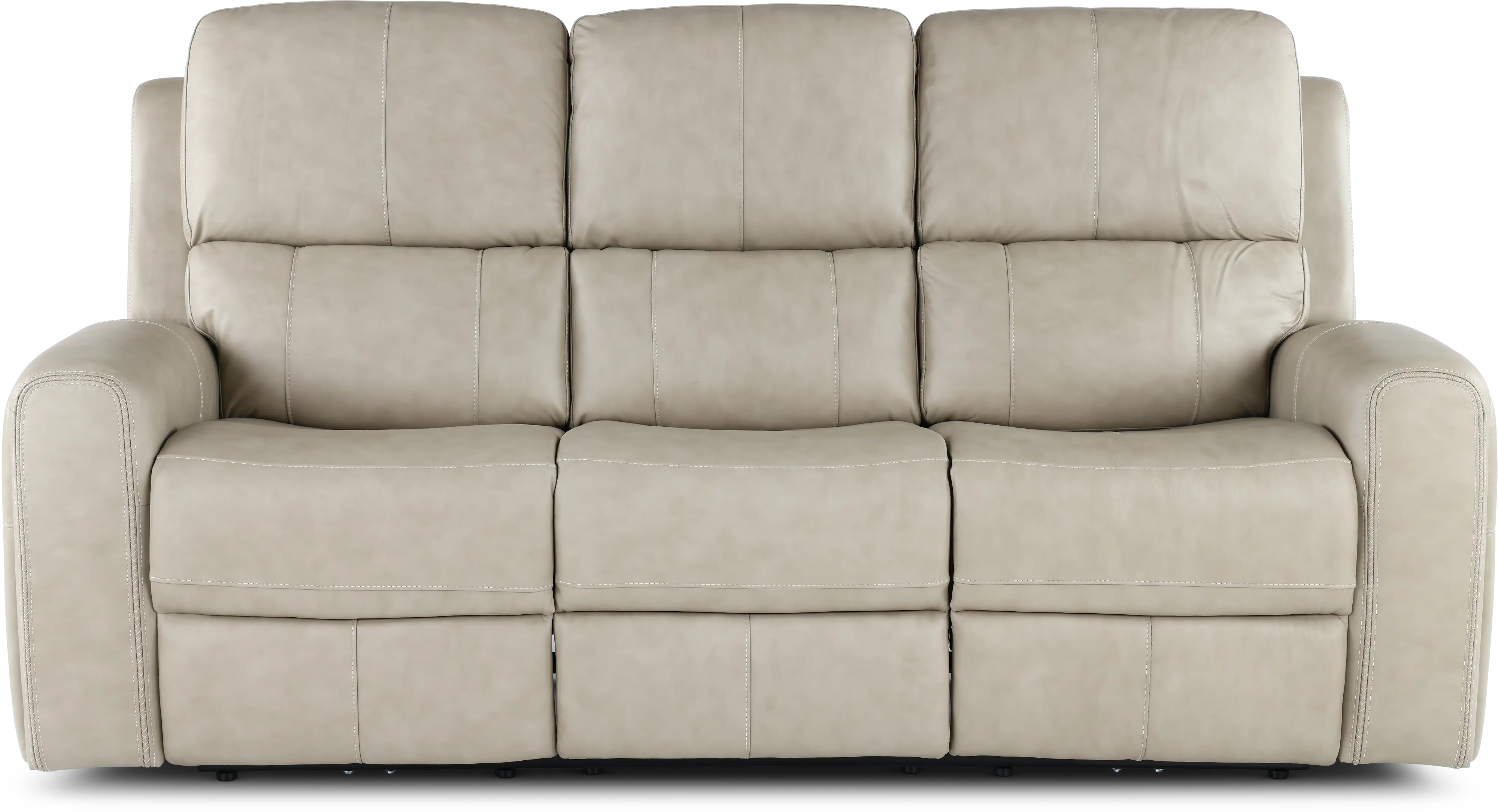 Linden Beige Power Reclining Sofa with Power Headrests-1