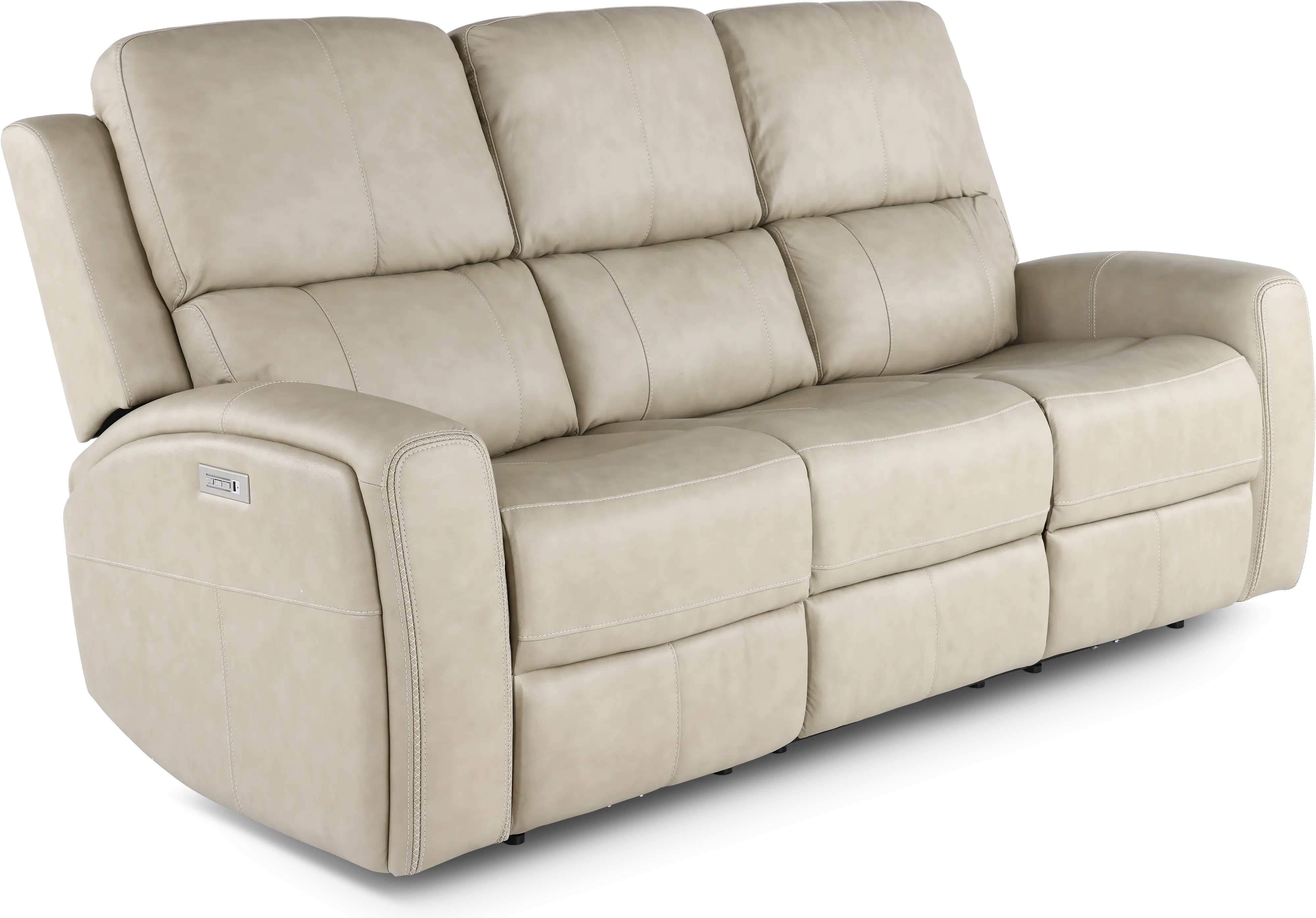 Linden Beige Power Reclining Sofa with Power Headrests-4