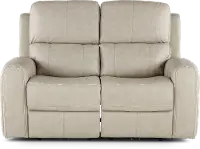 Linden Beige Power Reclining Loveseat