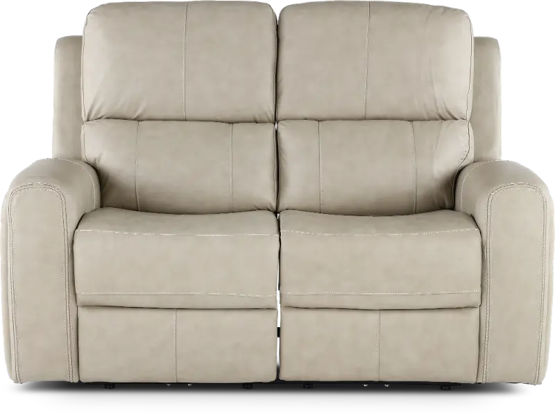 Linden Beige Power Reclining Loveseat