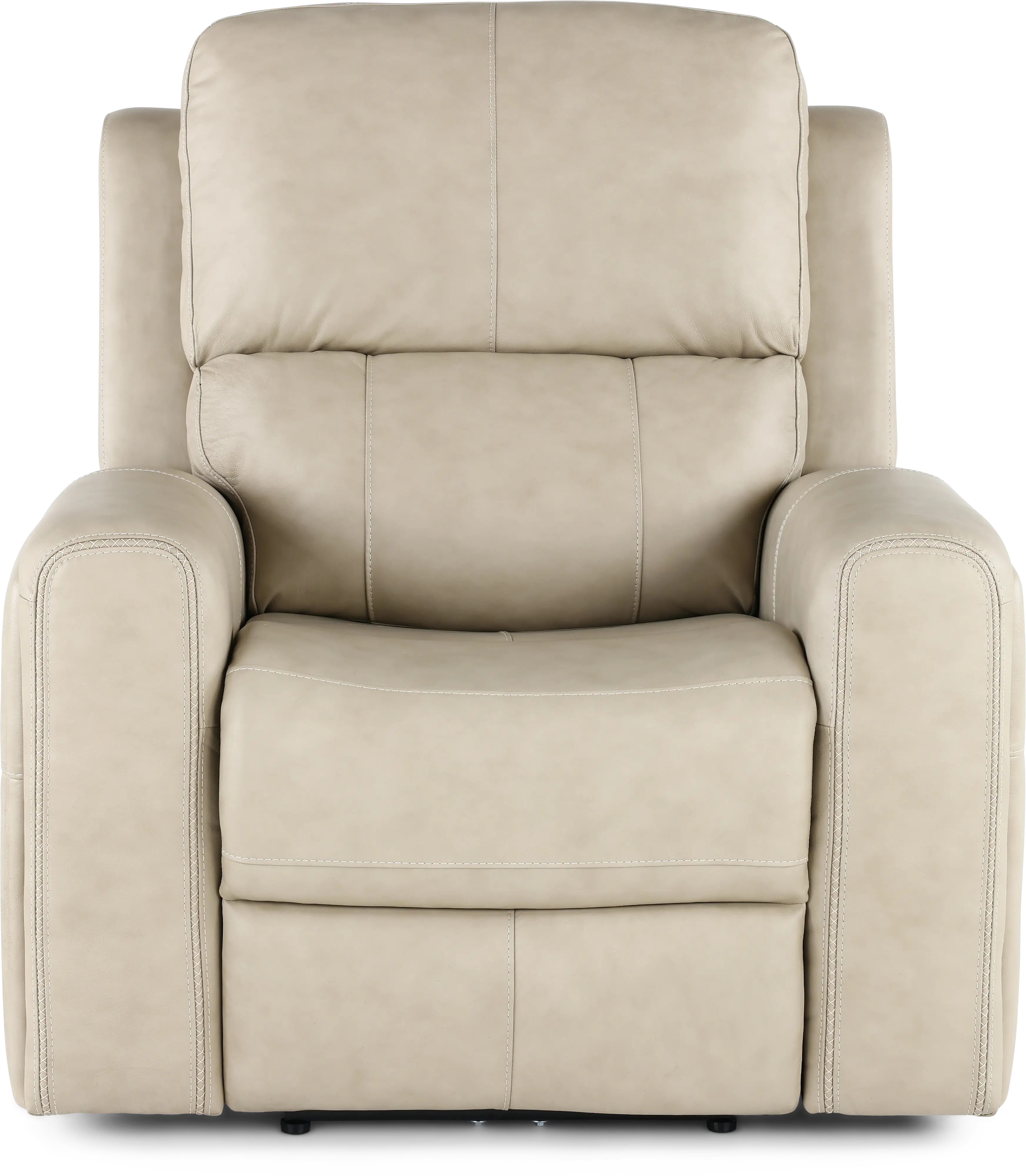 Linden Beige Power Recliner with Power Headrest-4