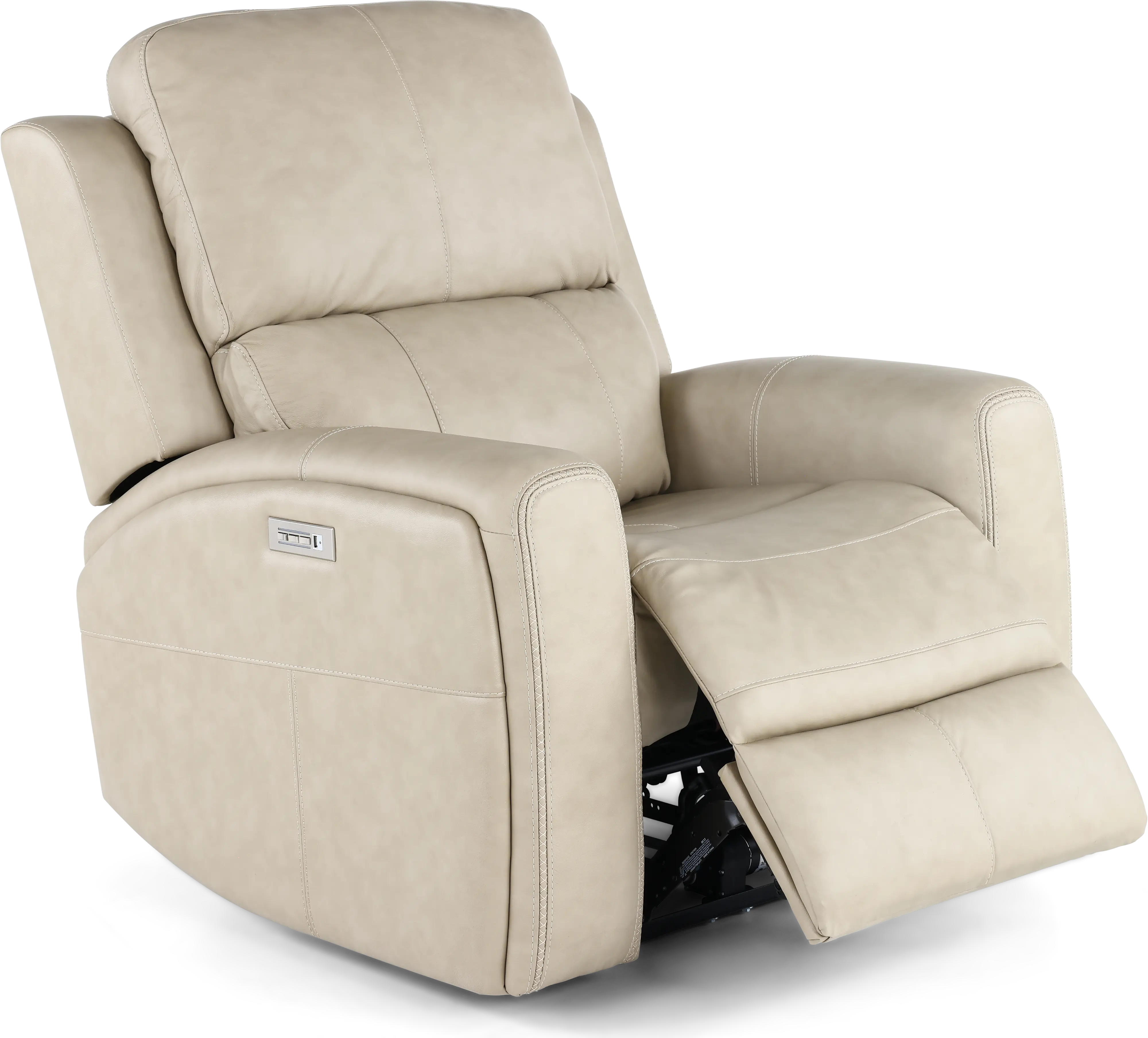 Linden Beige Power Recliner with Power Headrest-6