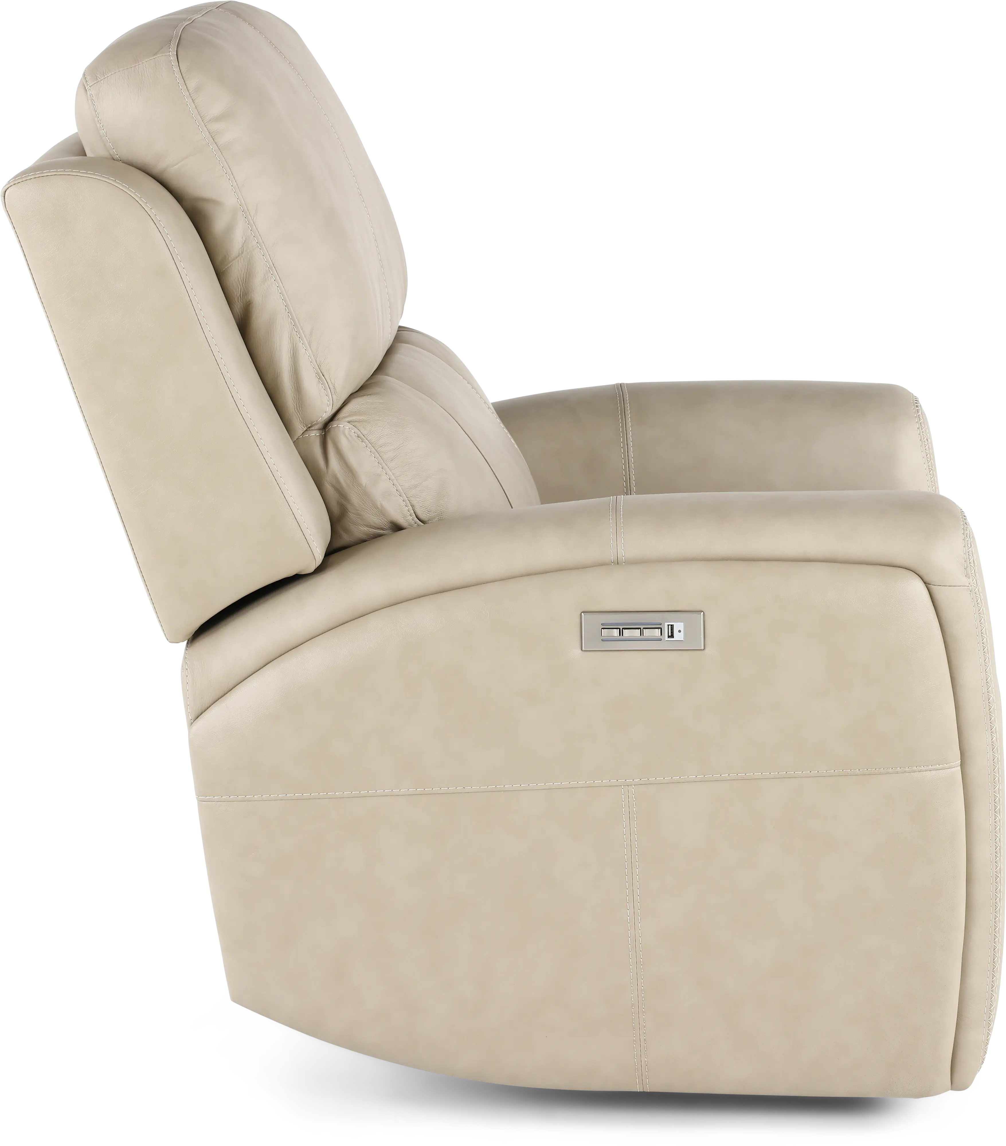 Linden Beige Power Recliner with Power Headrest-7
