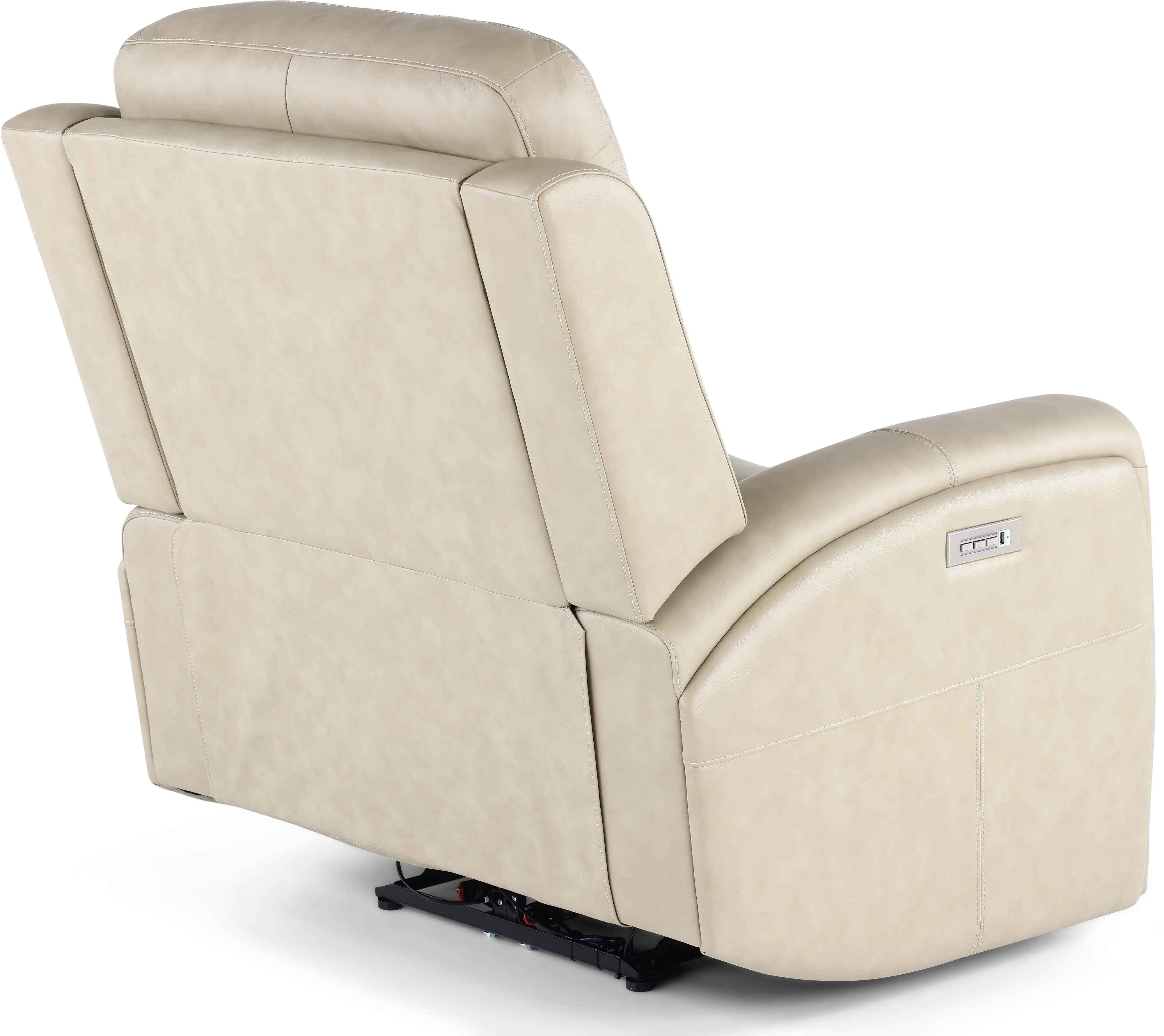Linden Beige Power Recliner with Power Headrest-8