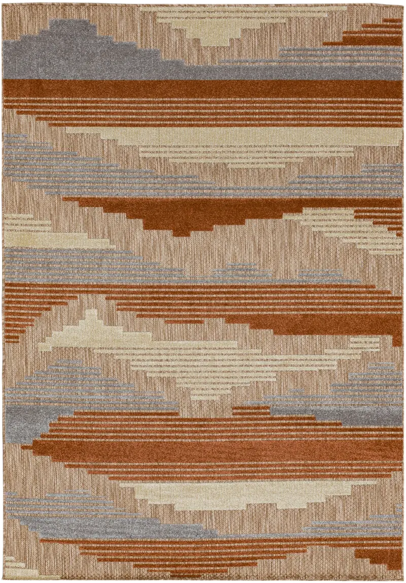 Cabana 6 x 9 Fernandina Multicolor Indoor-Outdoor Patio Rug