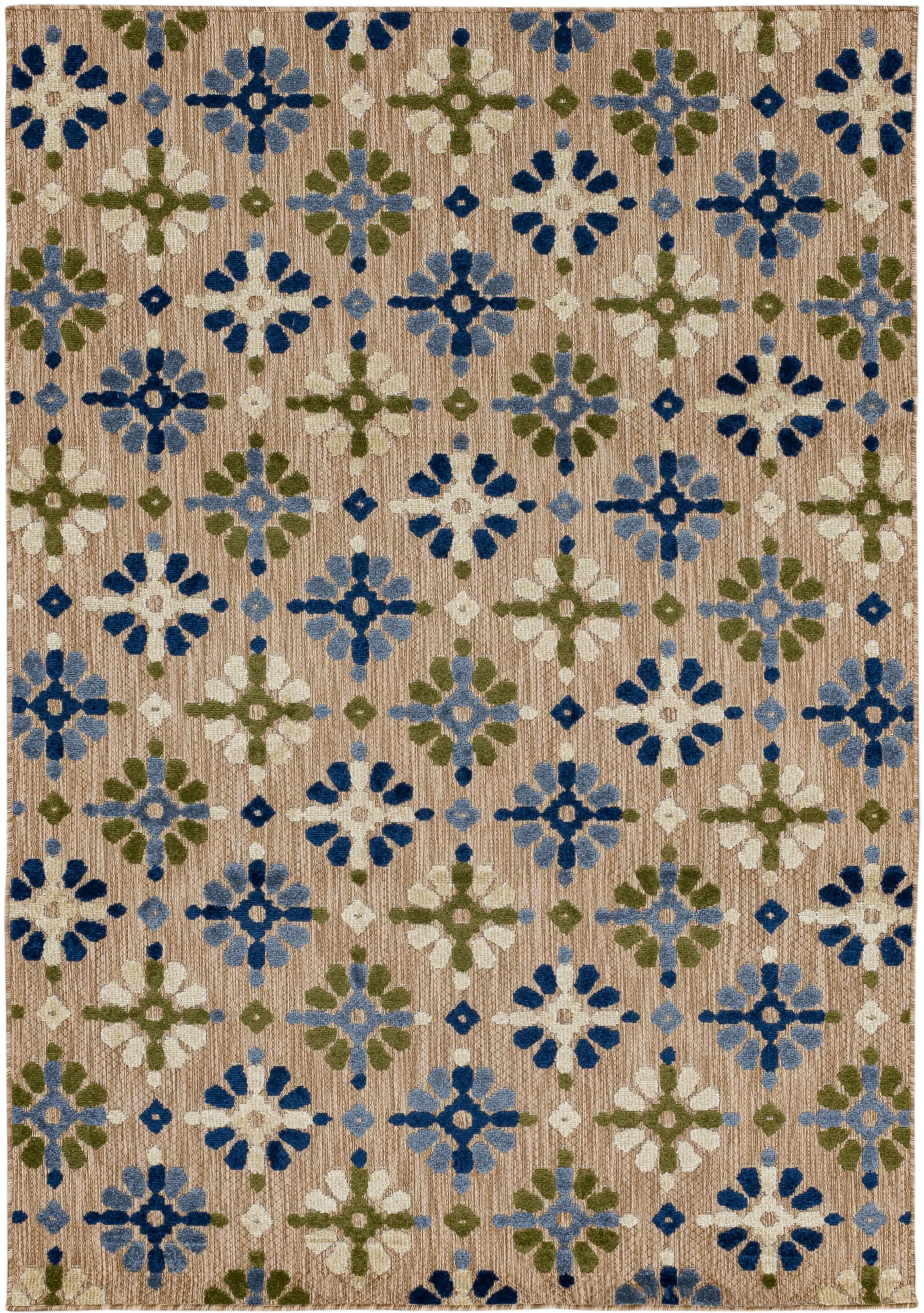 265416/CABANA-6X9 Cabana 6 x 9 Coco Beach Multicolor Indoor-Outdoor Patio Rug-1