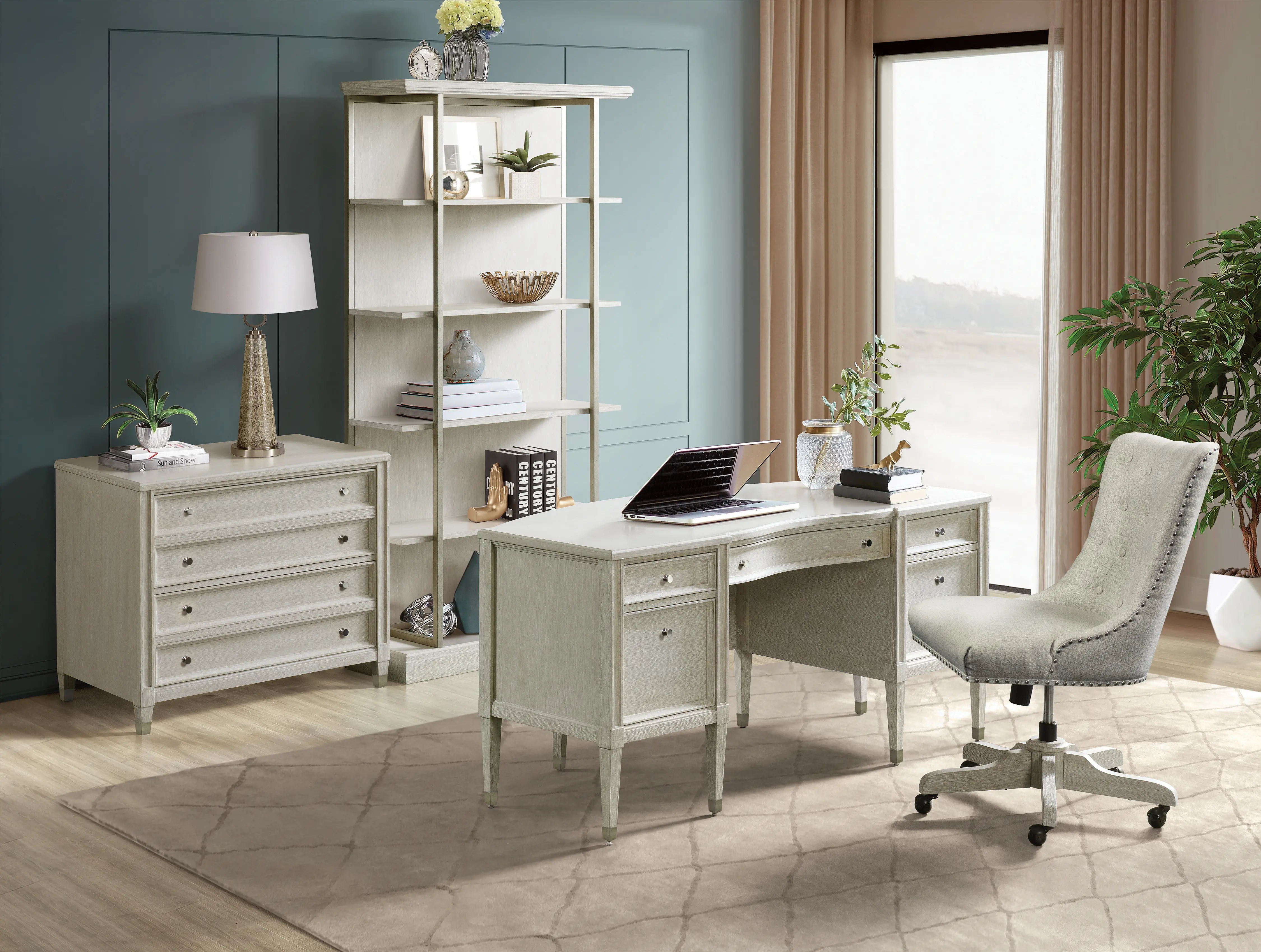 Maise Beige Executive Desk-2