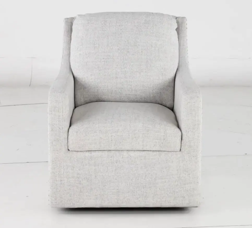 Anna Gray and White Swivel Accent Chair-5