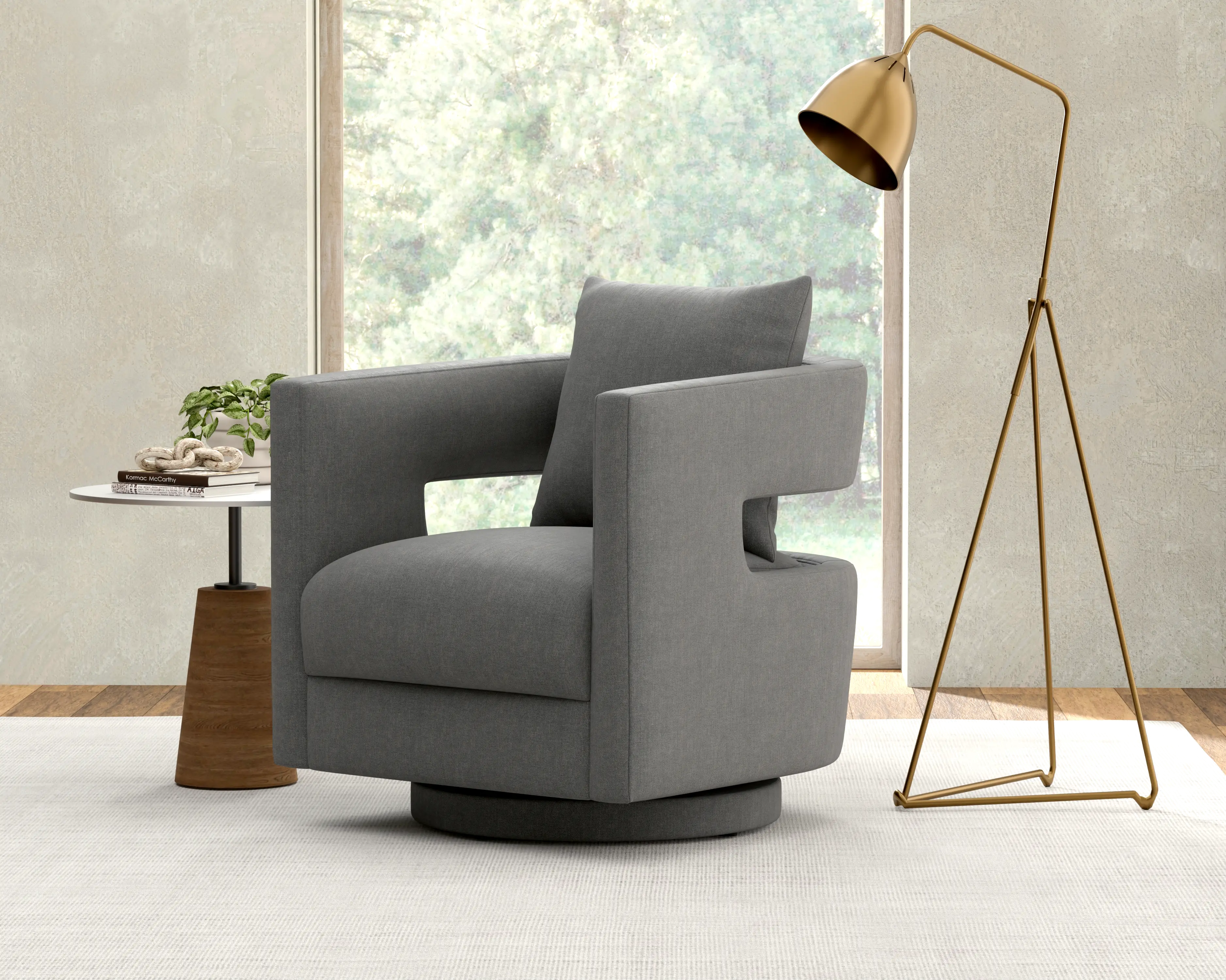 Jude Gray Swivel Accent Chair-3