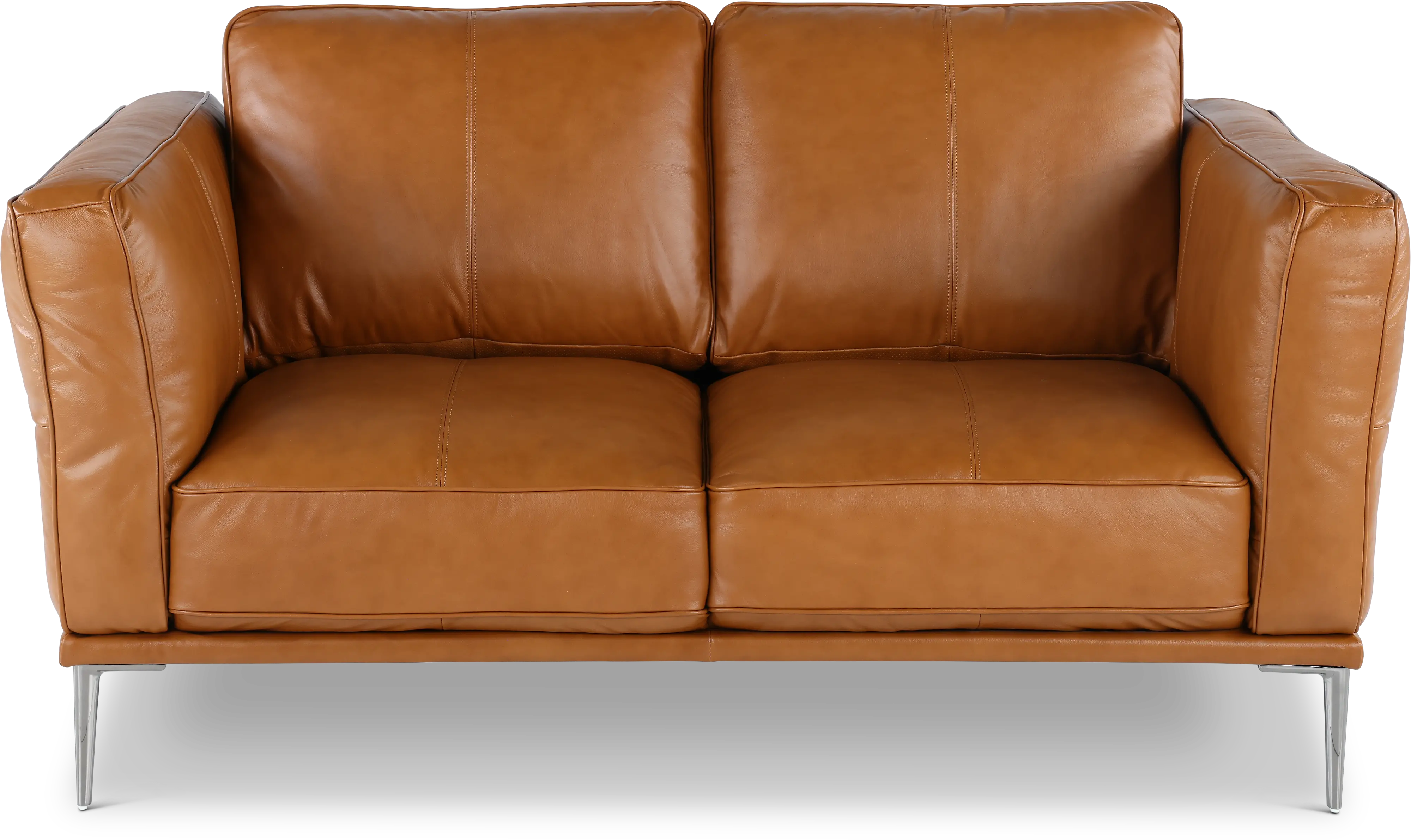 Oasis Tan Leather Loveseat-2