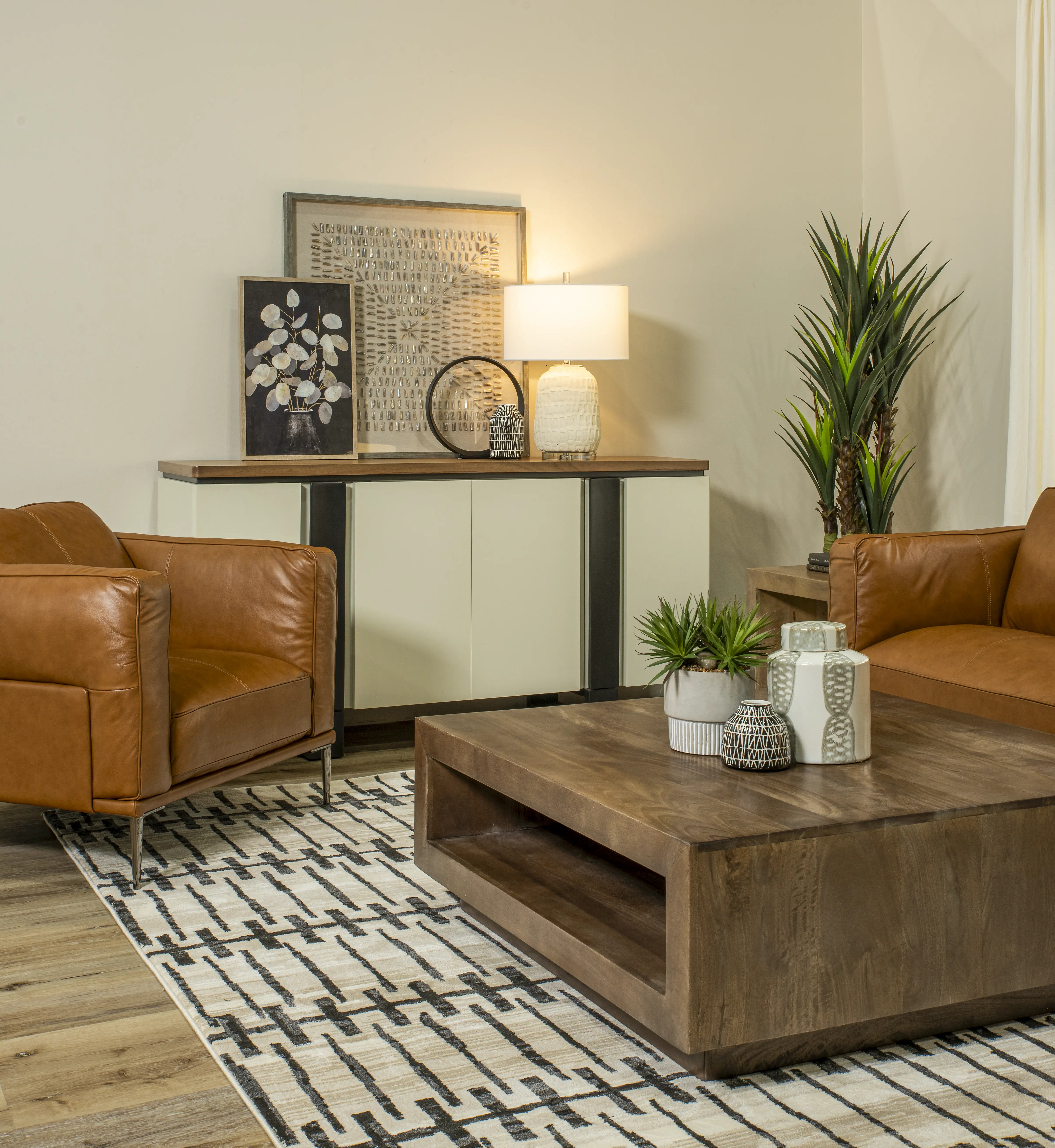 Oasis Tan Leather Chair-10