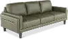 Guernsey Evergreen Leather Sofa