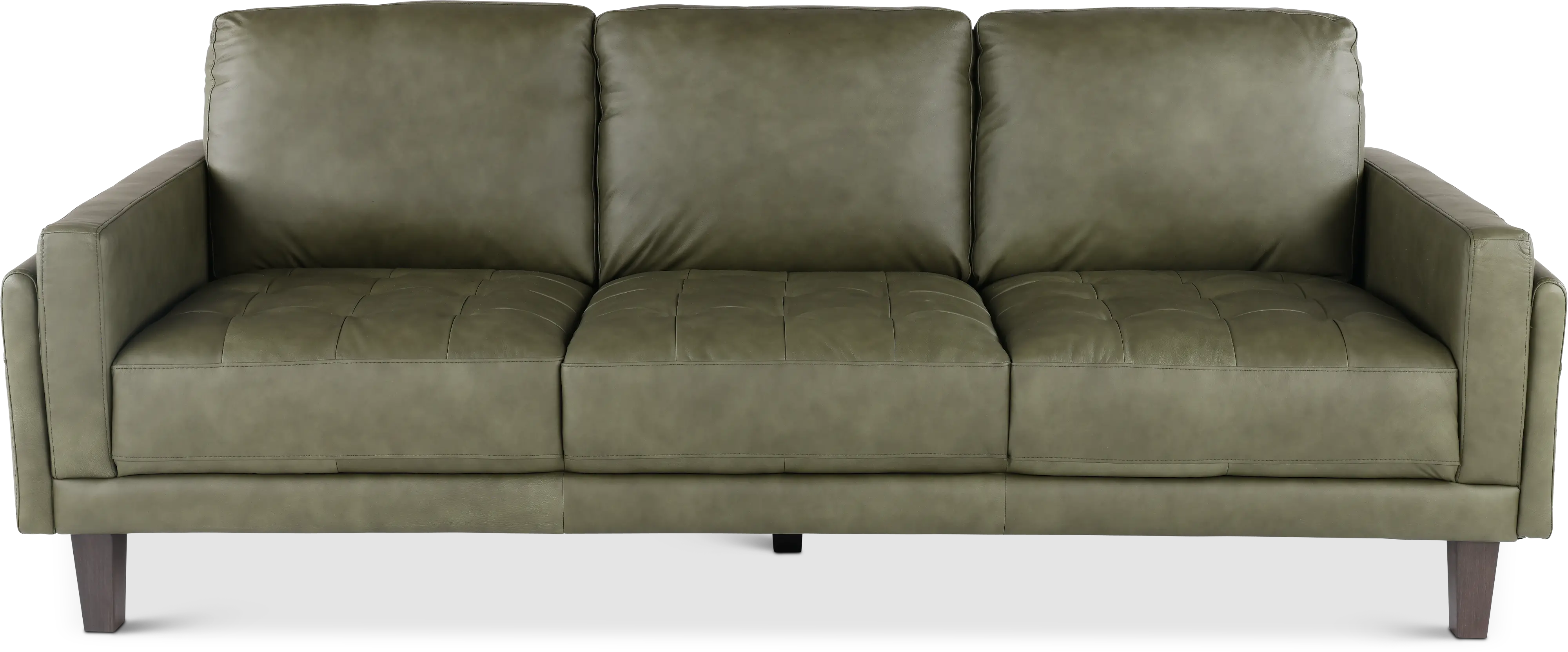 Guernsey Green Leather Sofa-1