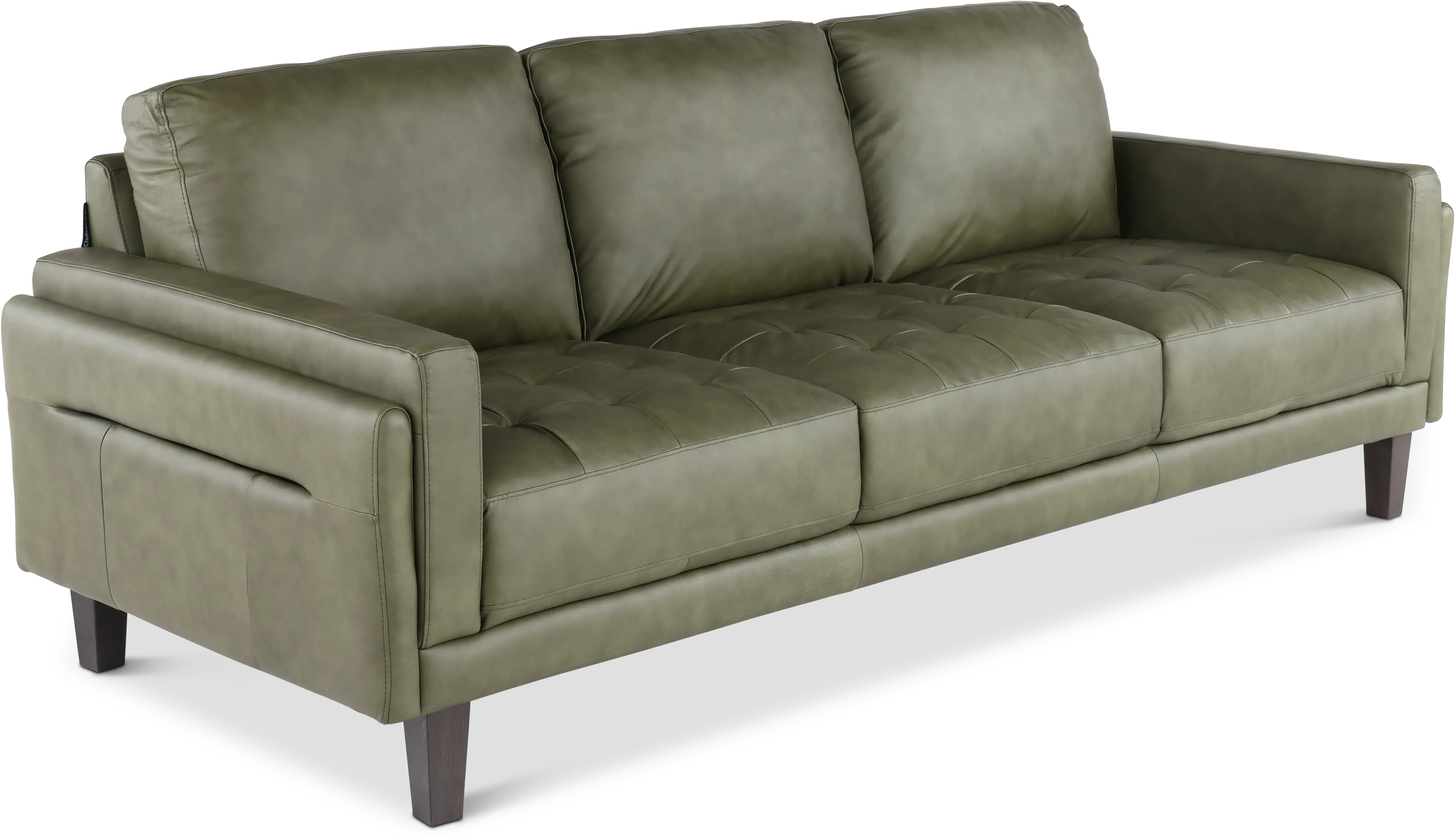 Guernsey Green Leather Sofa-3