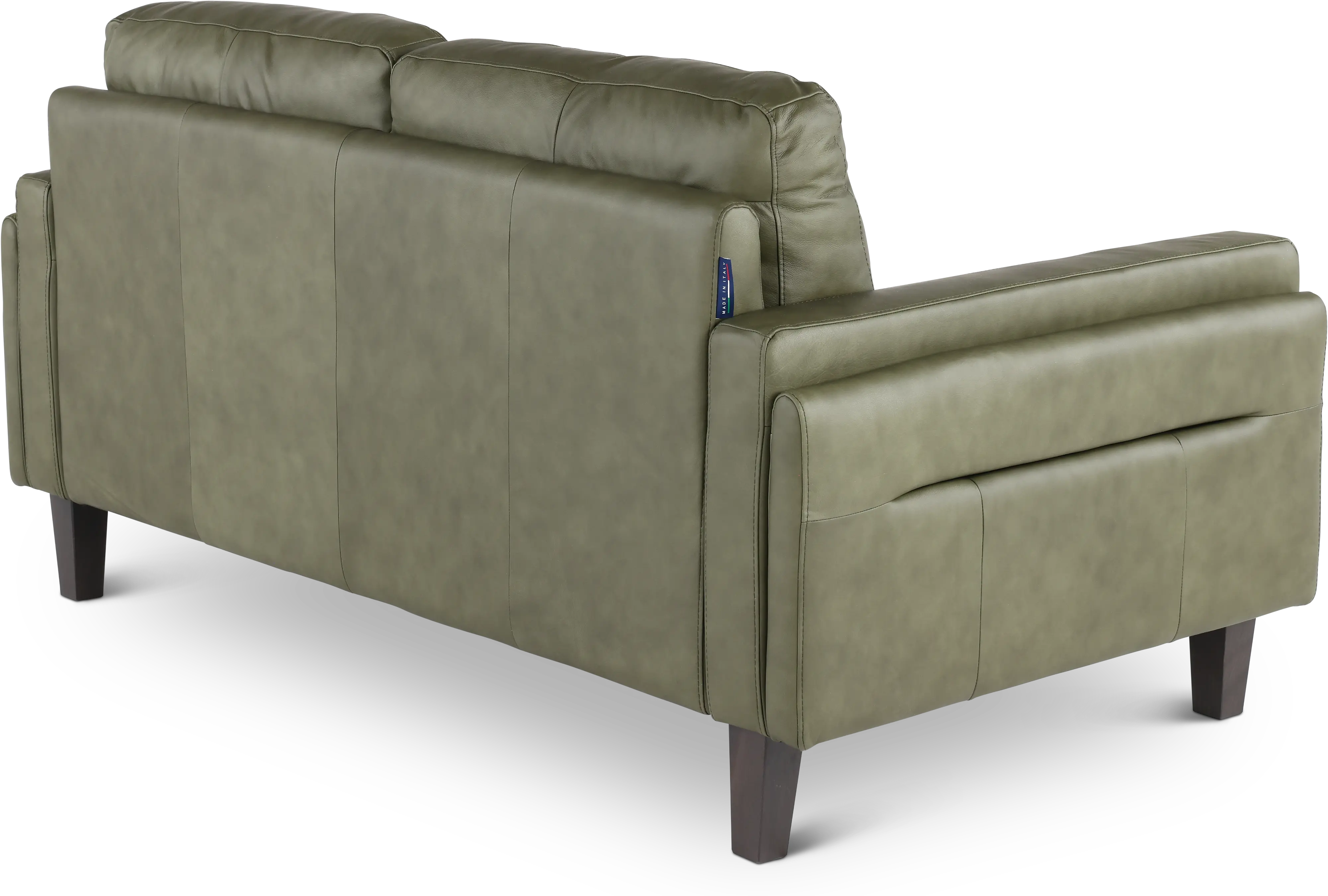 Guernsey Evergreen Leather Loveseat-5