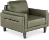 Guernsey Evergreen Leather Chair