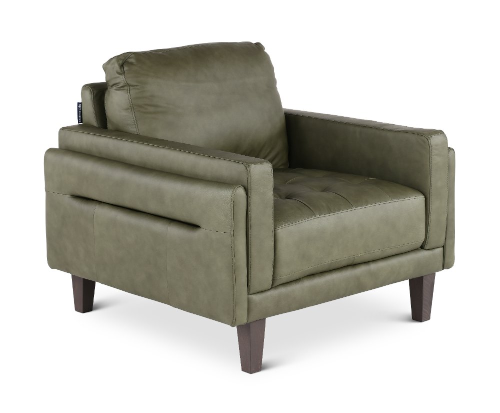 Guernsey Green Leather Chair
