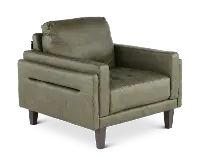 Guernsey Green Leather Chair