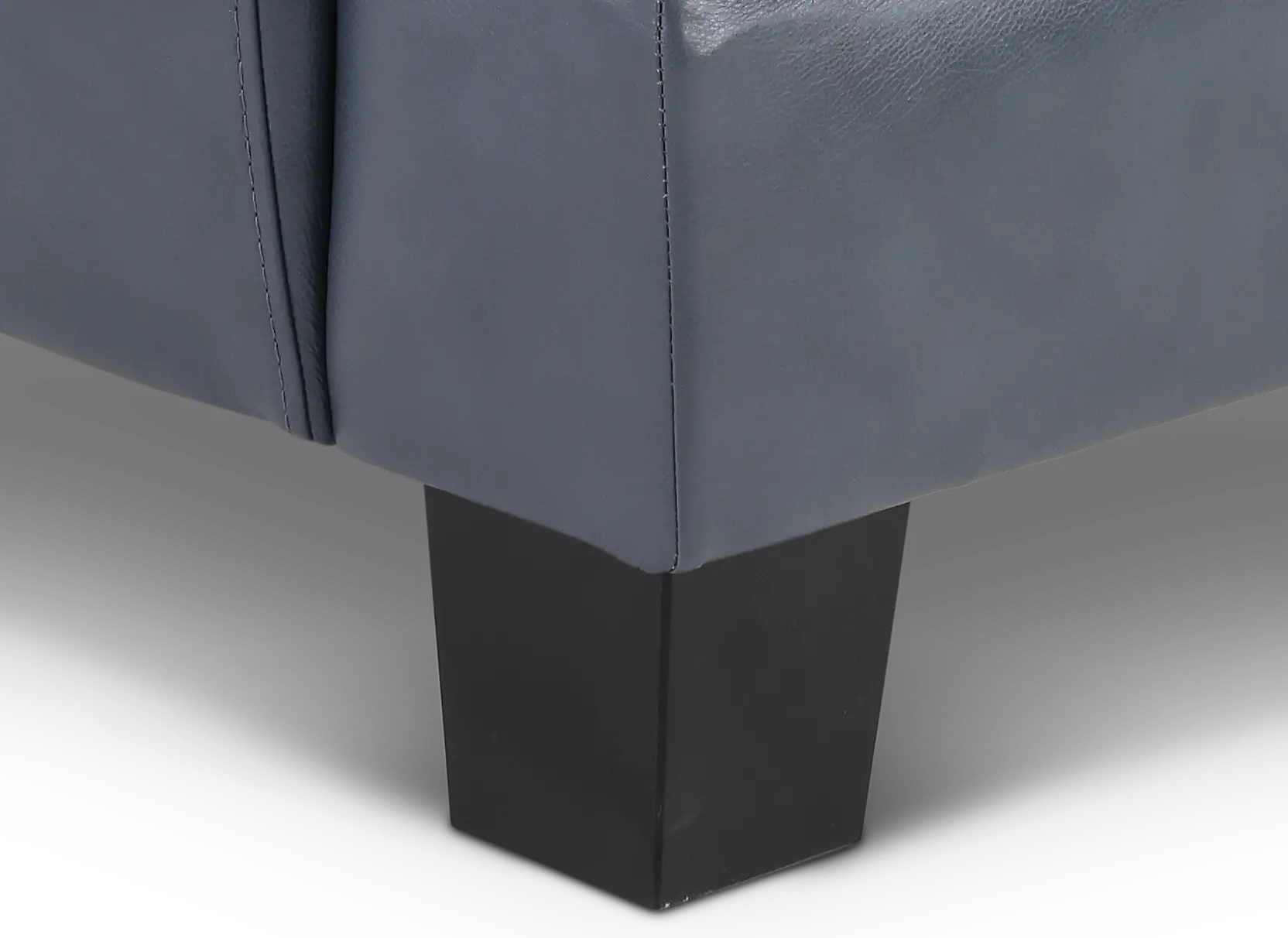 Manhattan Blue Leather Sofa-7