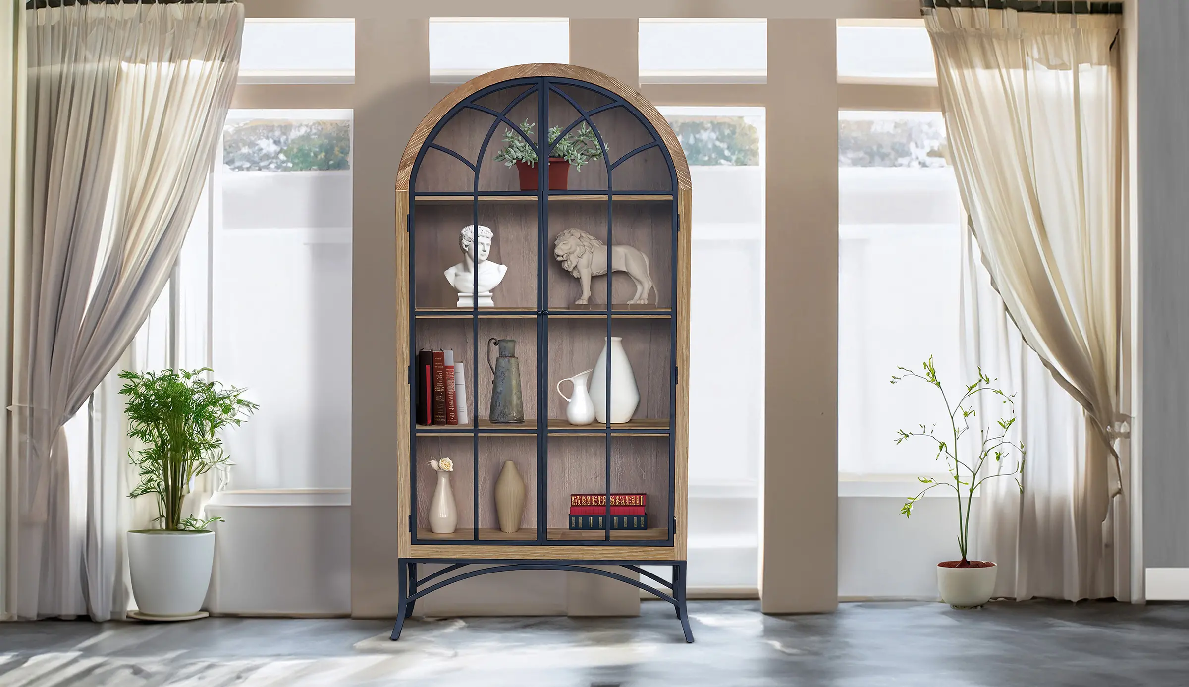 Victoria Natural Oak Cabinet-2