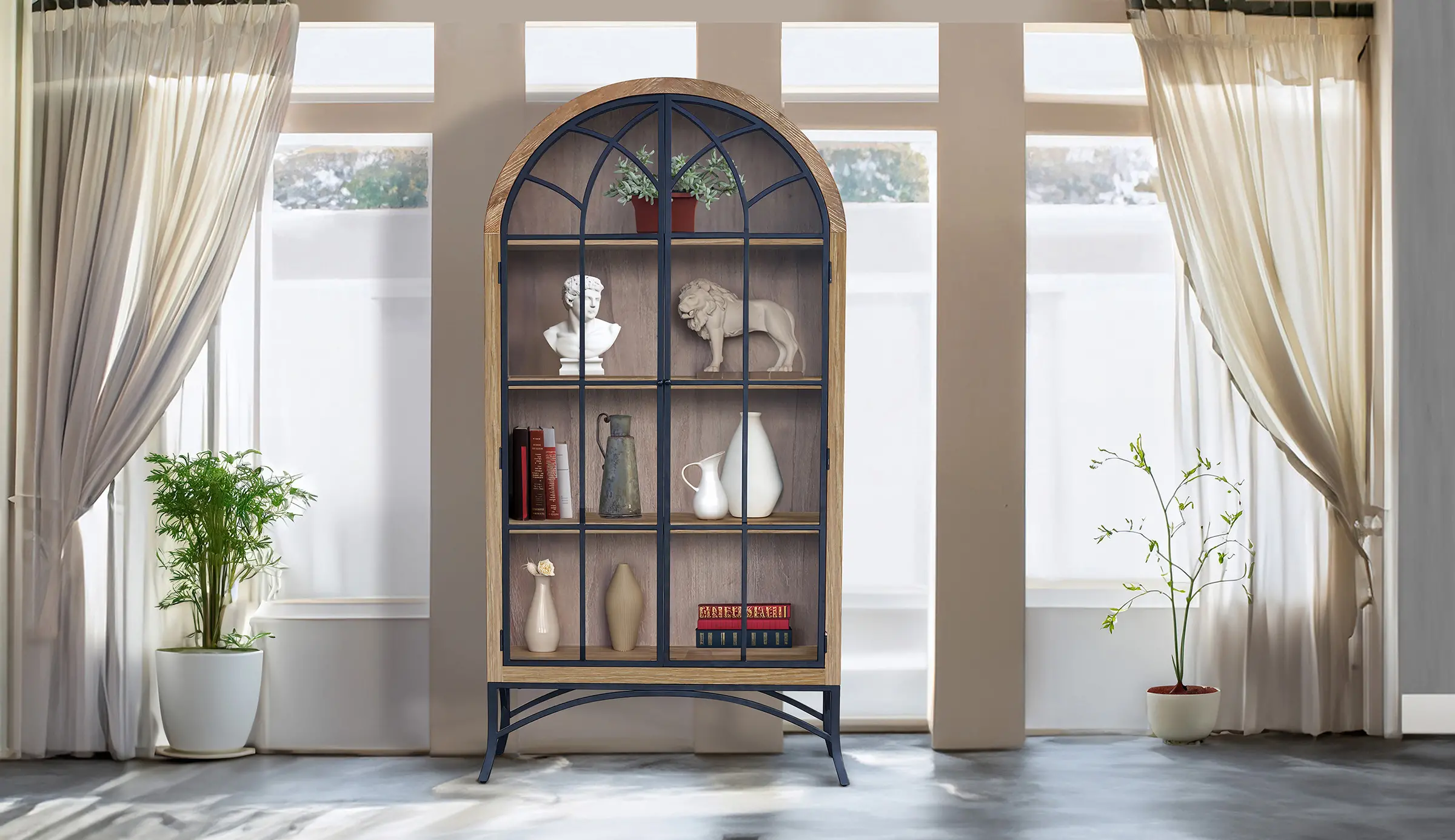 Victoria Natural Oak Cabinet-2