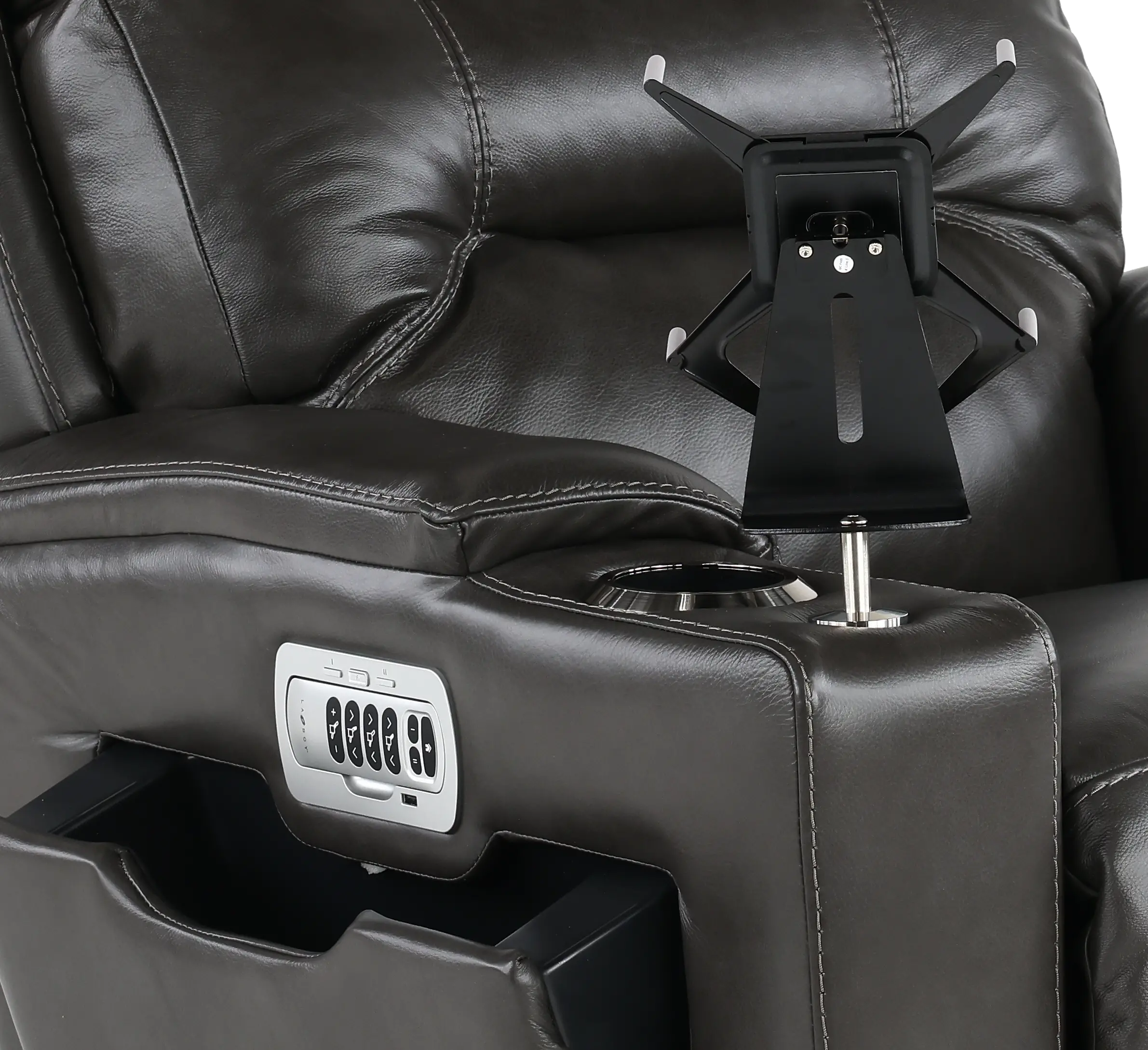 10X-762/LB180459 Neo Charcoal Power Rocker Recliner with Headarest and Lumbar-9