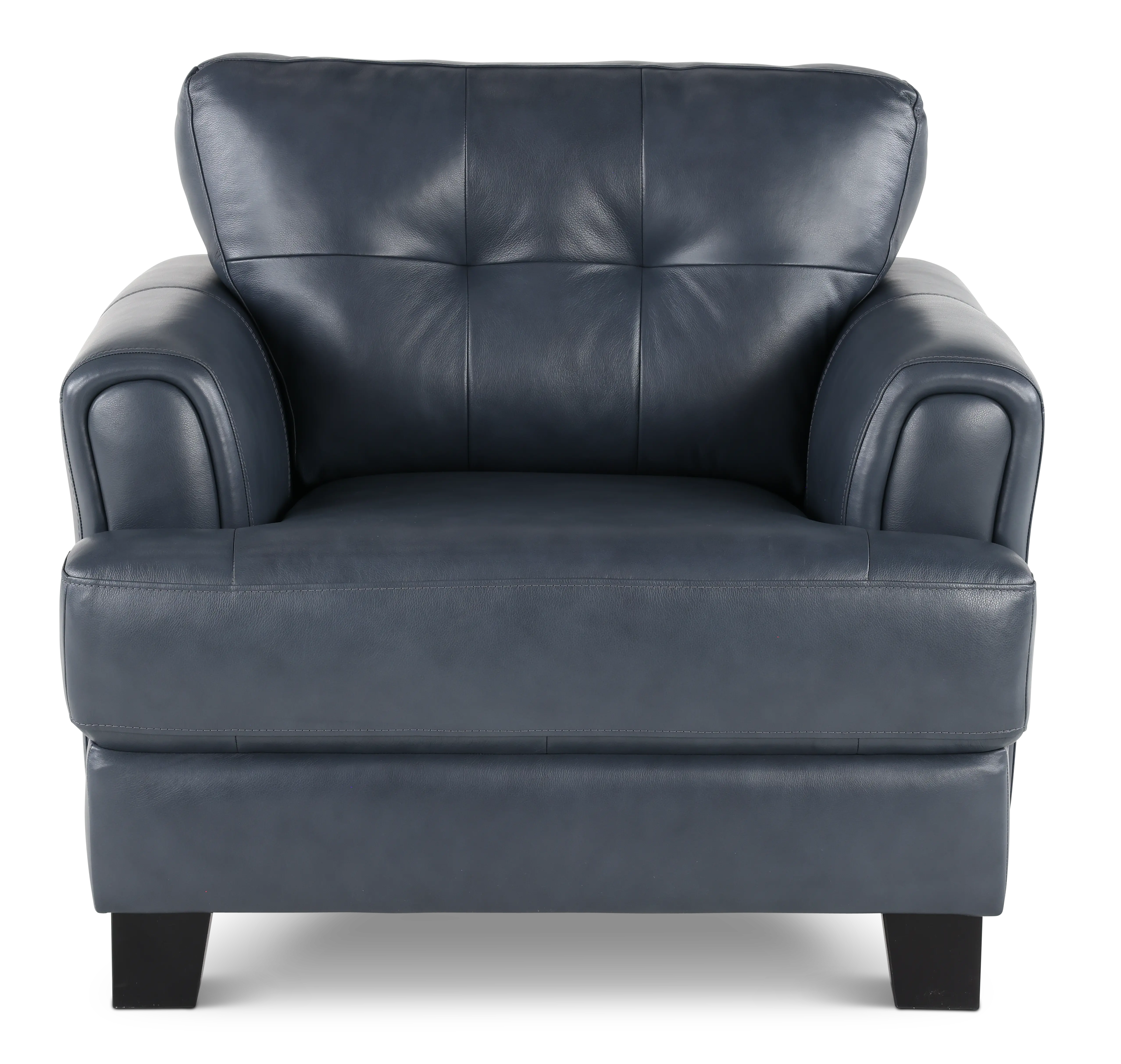 Manhattan Blue Leather Chair-1