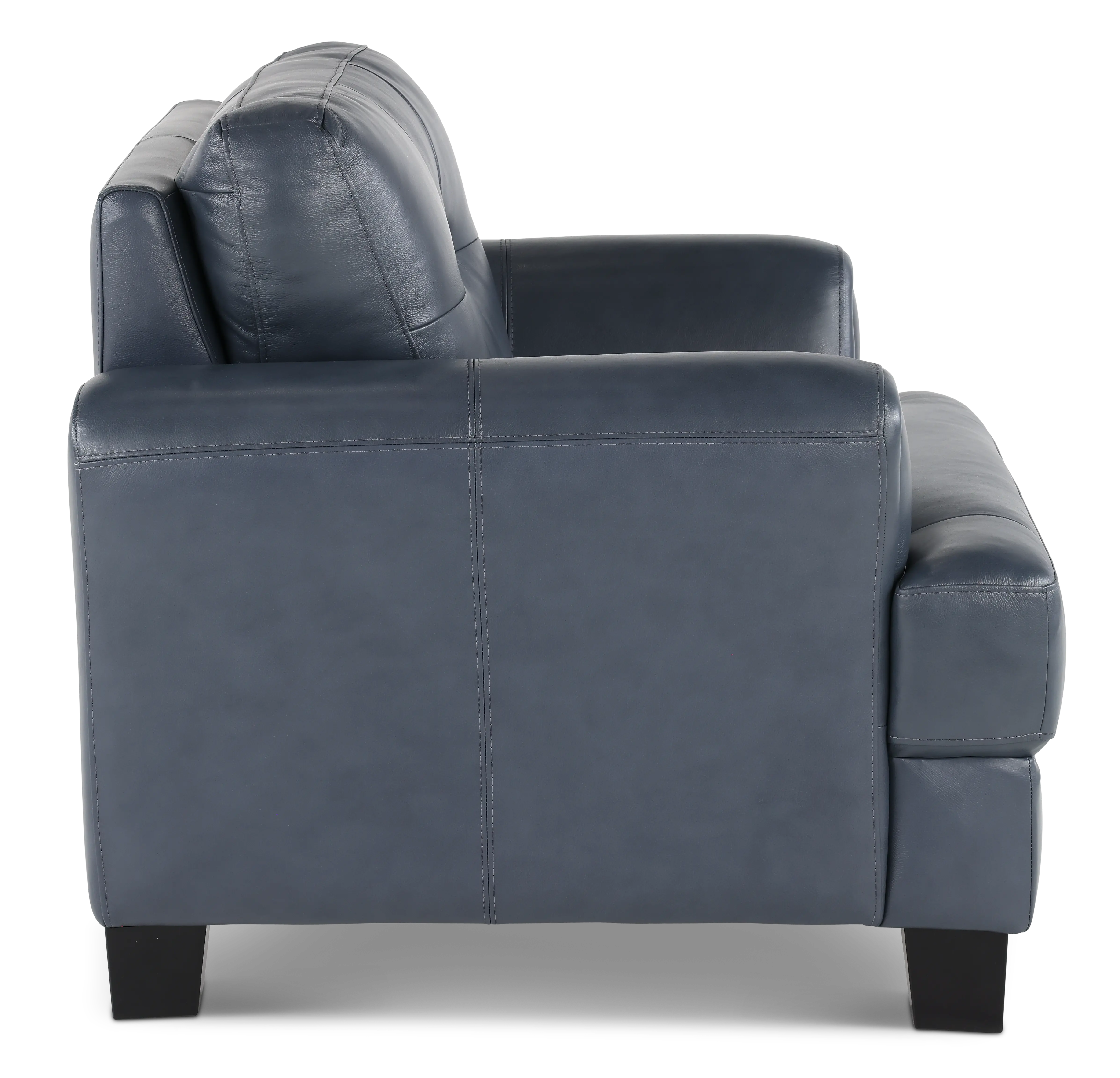 Manhattan Blue Leather Chair-7