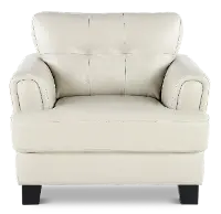 Manhattan Off White Leather Chair