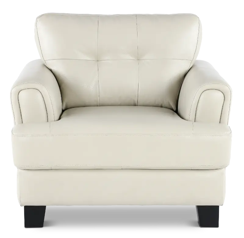 Manhattan Off White Leather Chair