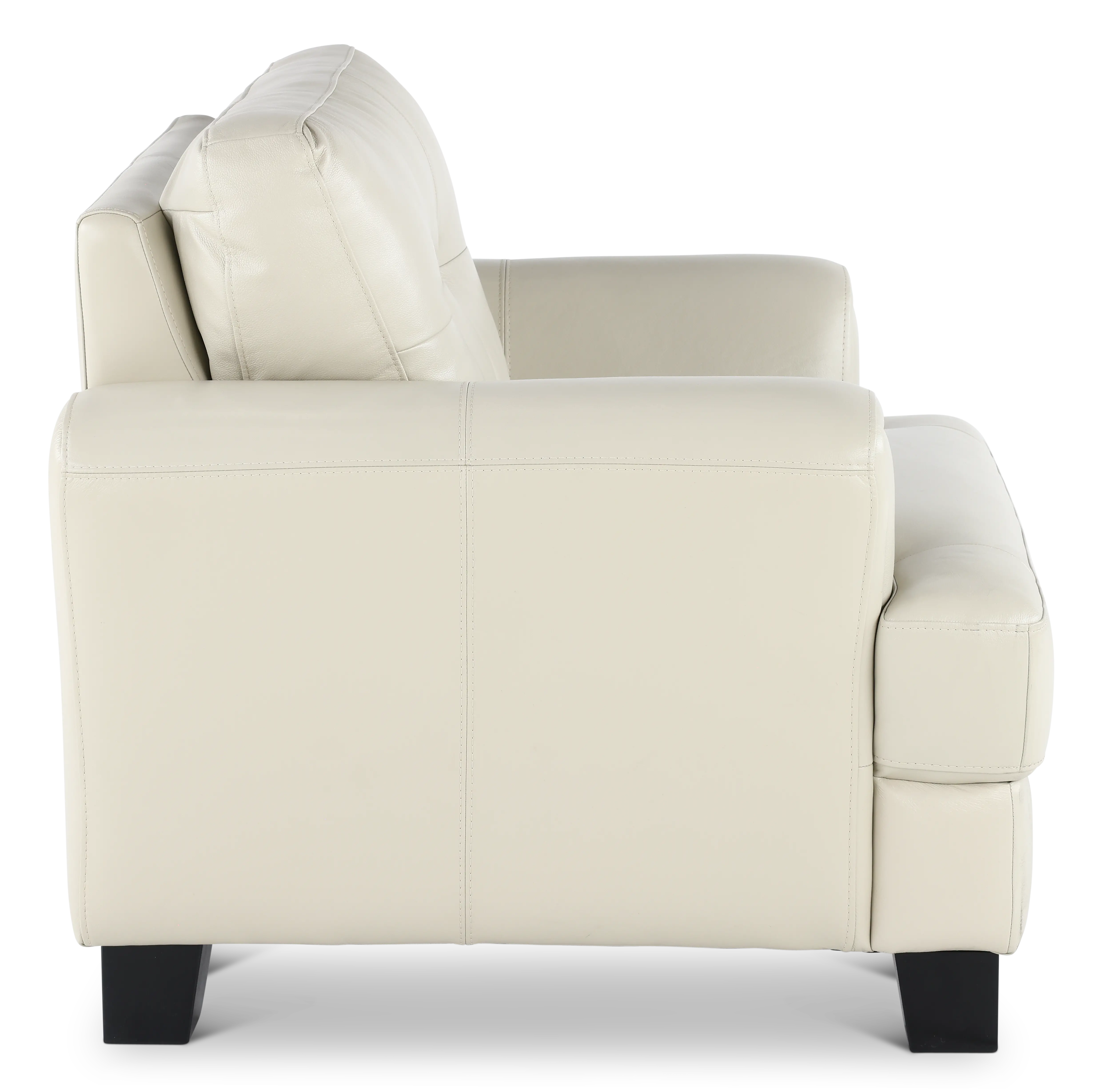 Manhattan Off White Leather Chair-7