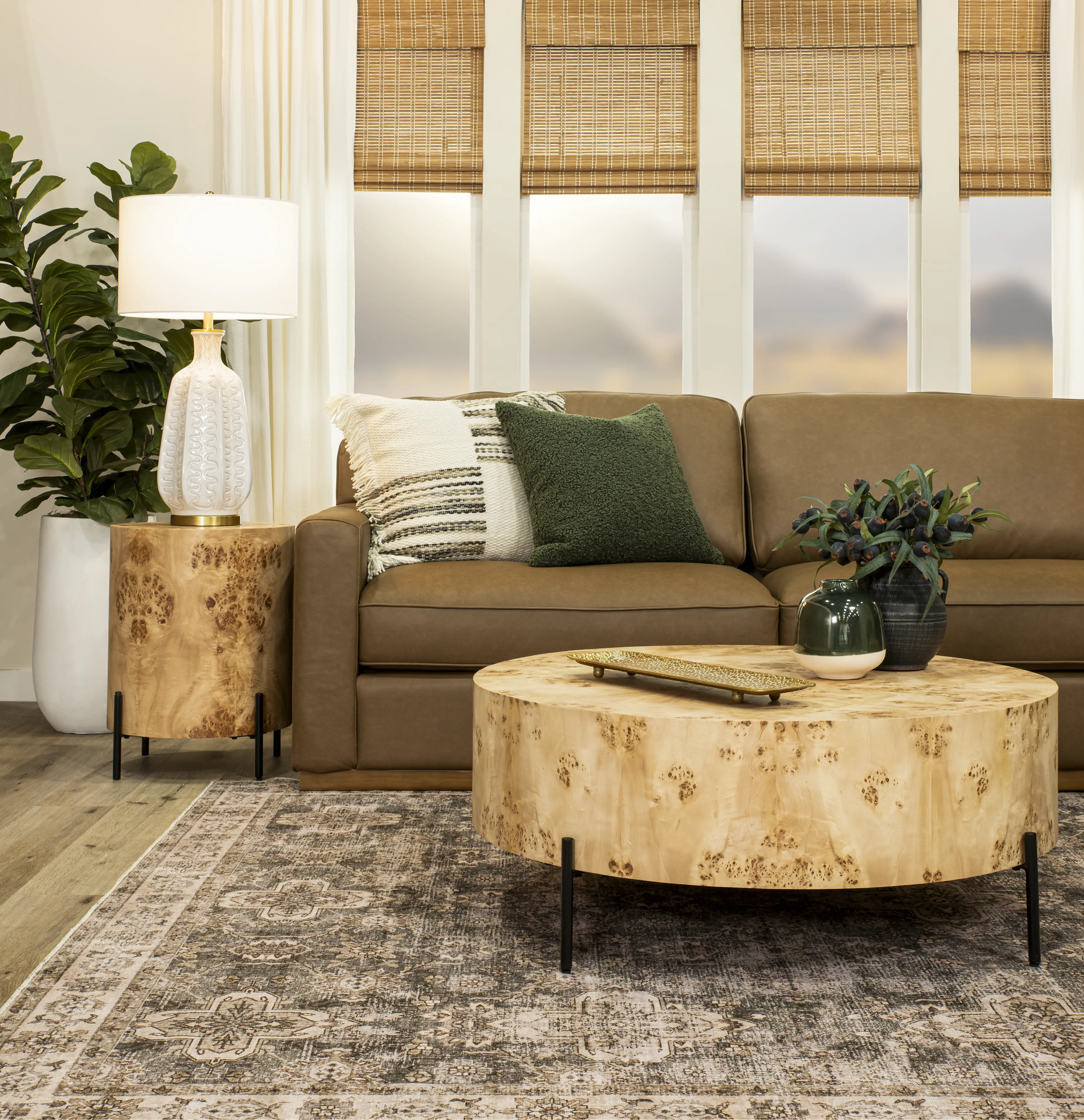 Kara Natural Mappa Wood Coffee Table-2