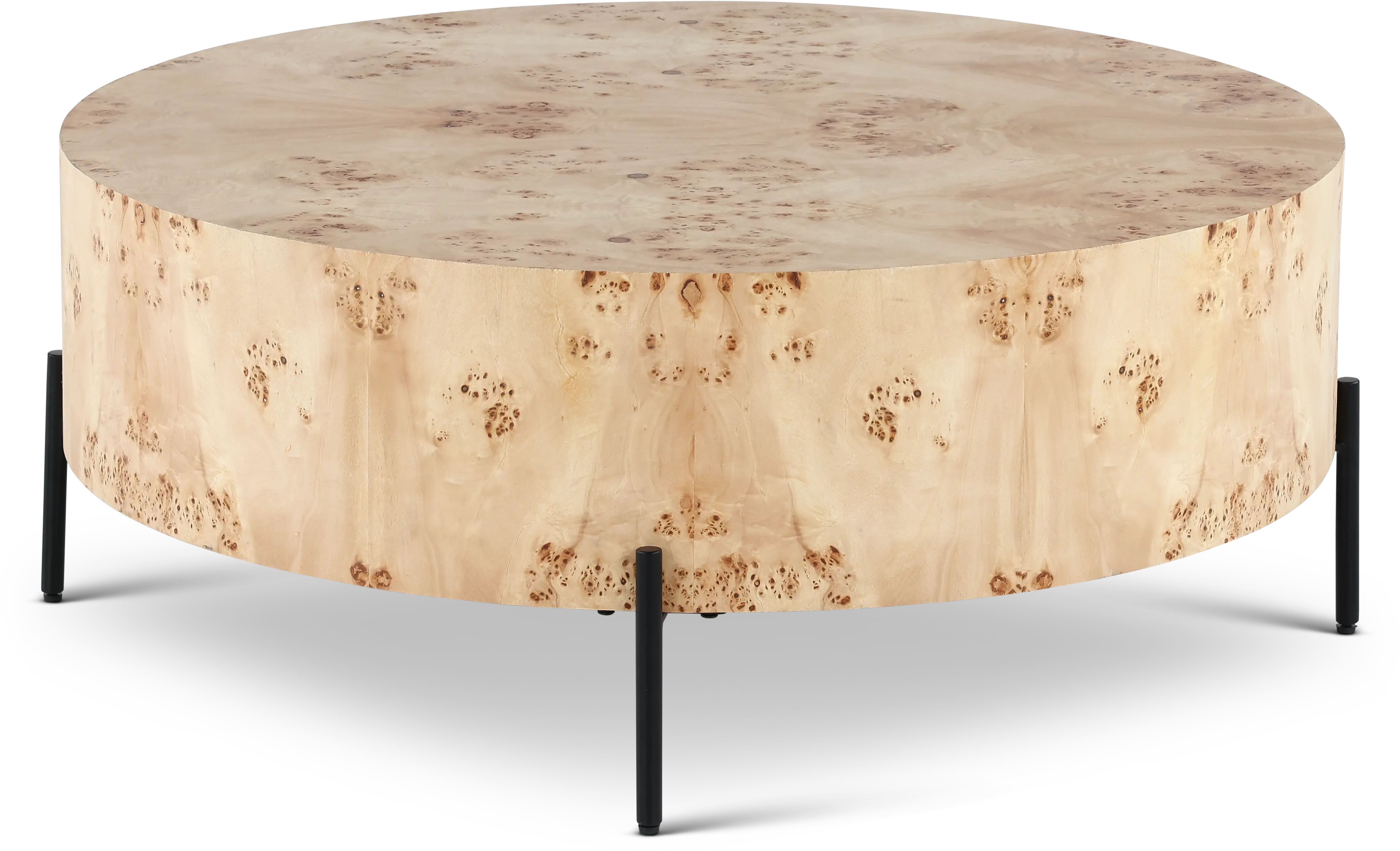Kara Natural Mappa Wood Coffee Table-4