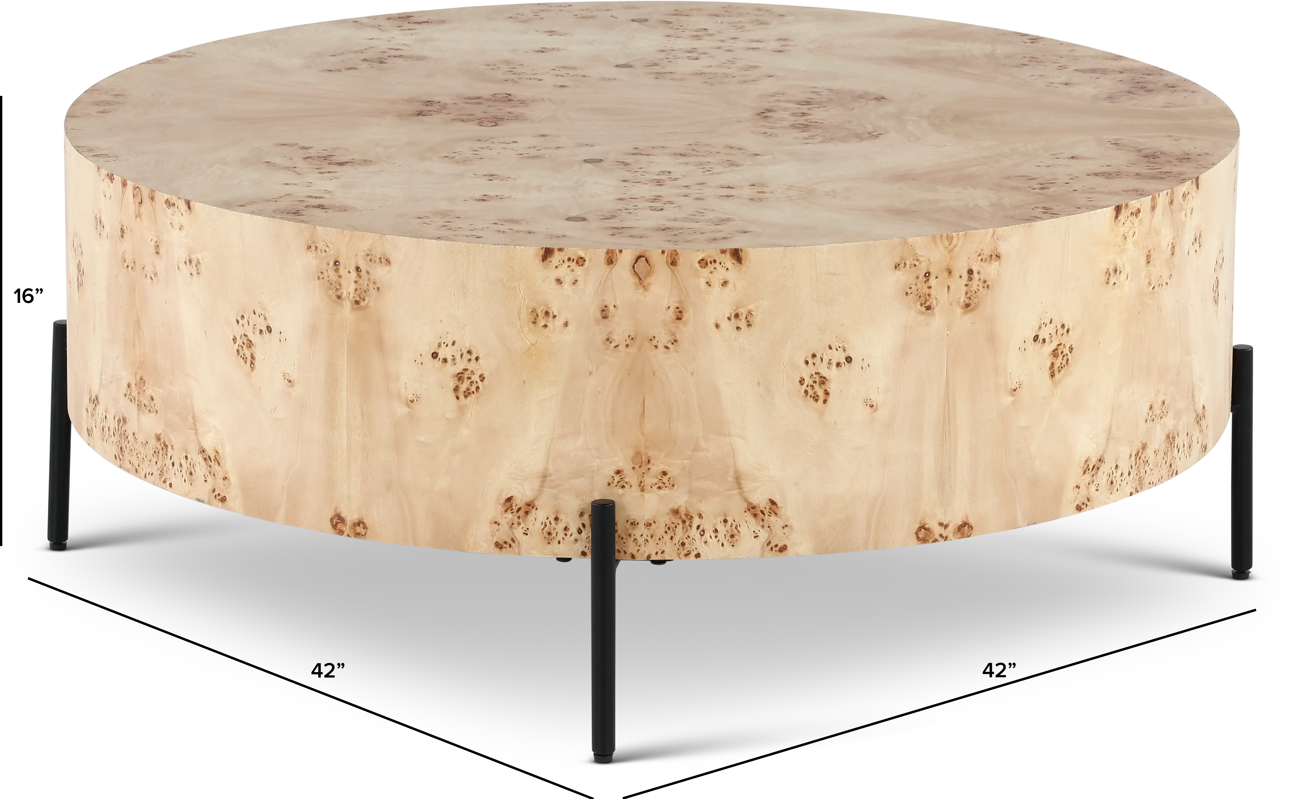 Kara Natural Mappa Wood Coffee Table-3