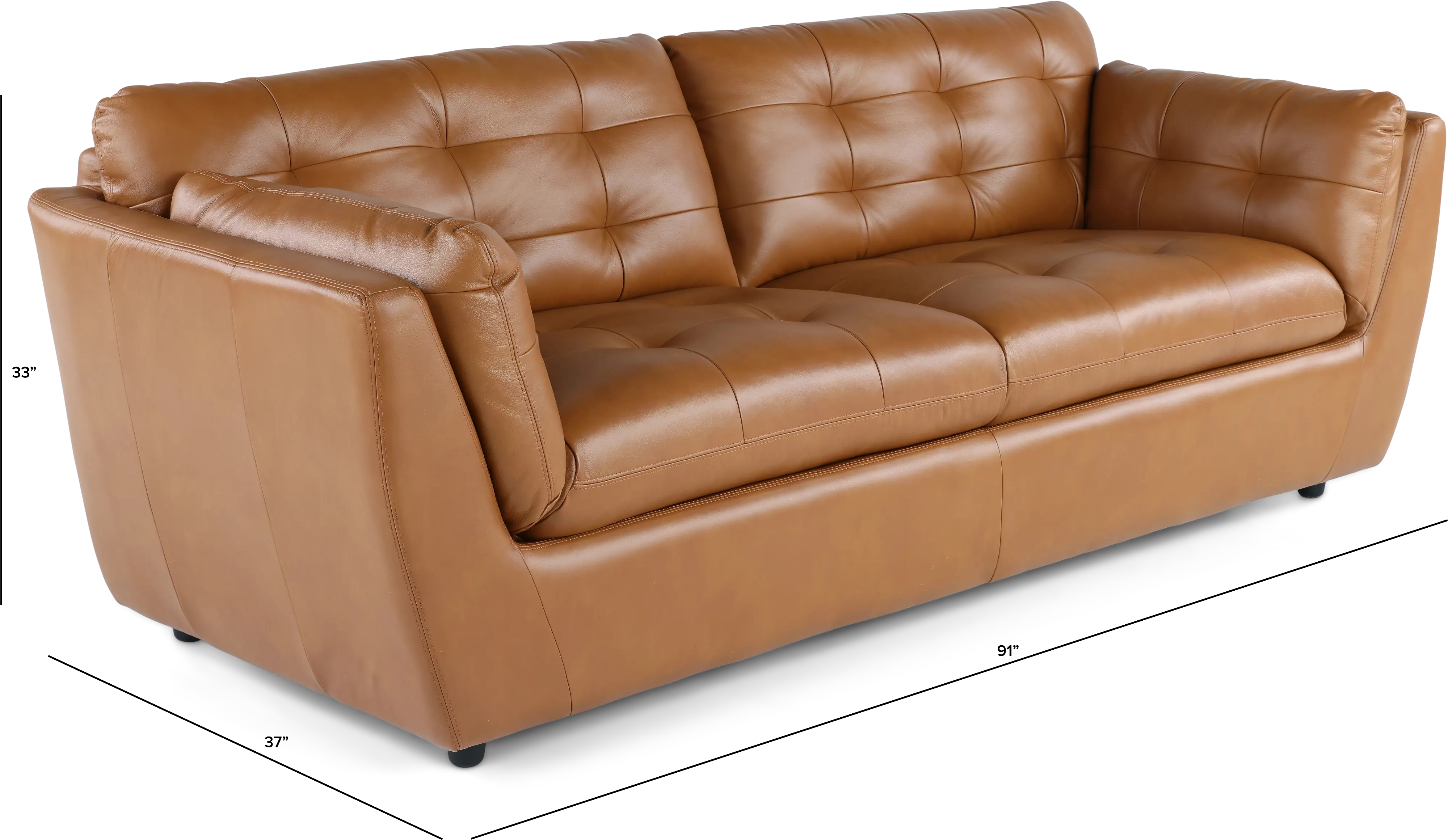 Tiffany Brown Leather Sofa-3