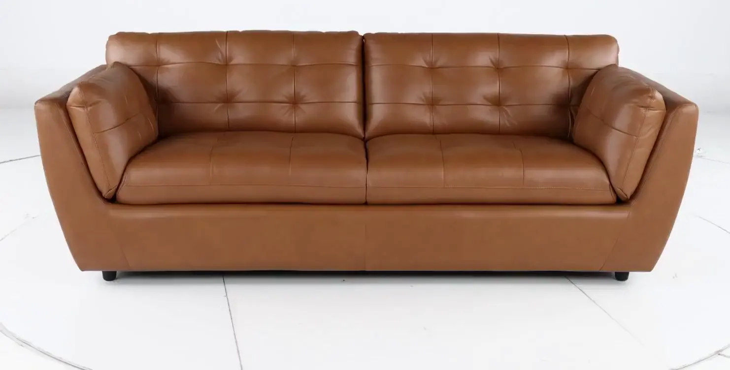 Tiffany Brown Leather Sofa-5