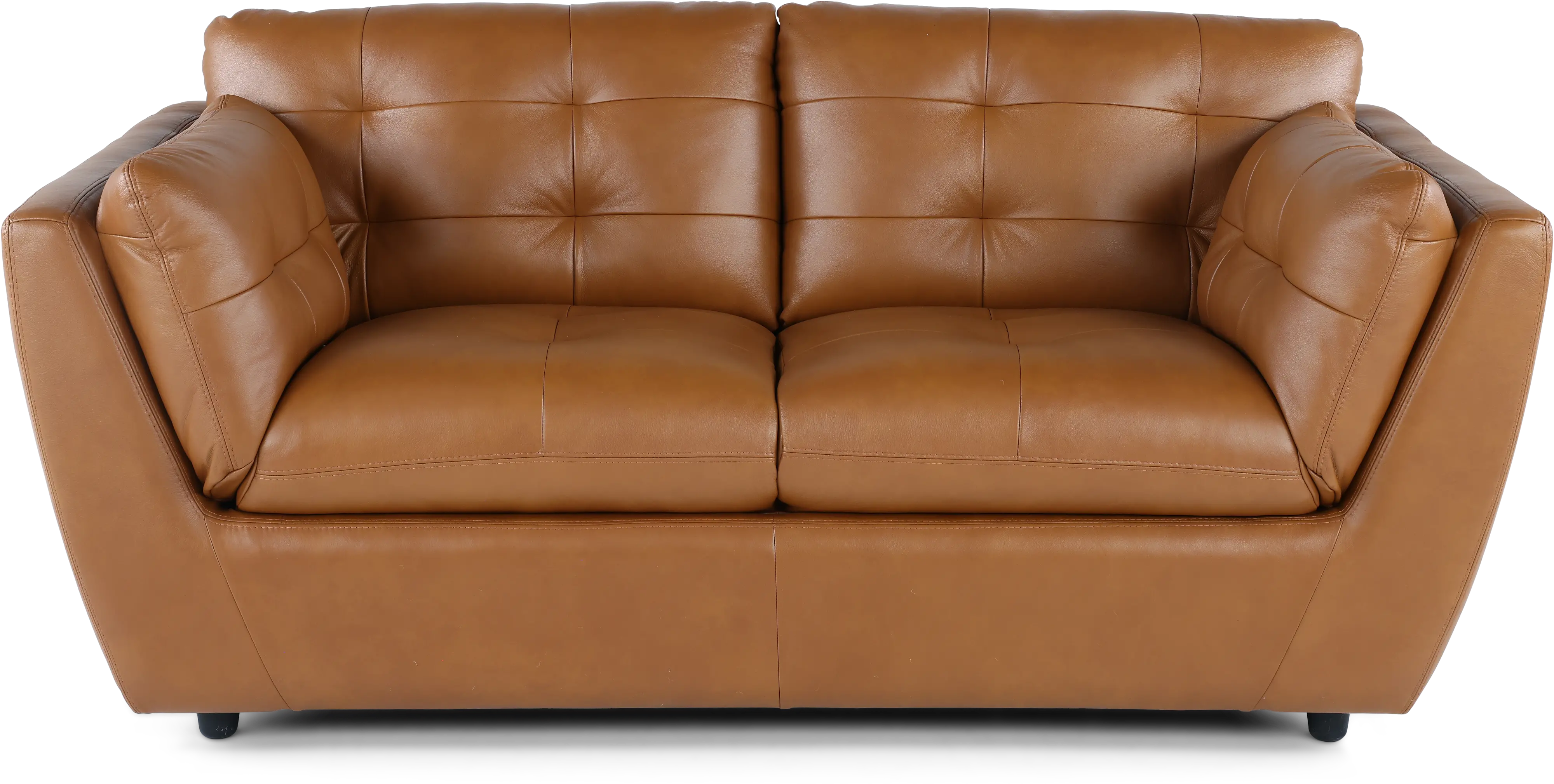 Tiffany Brown Leather Loveseat-1
